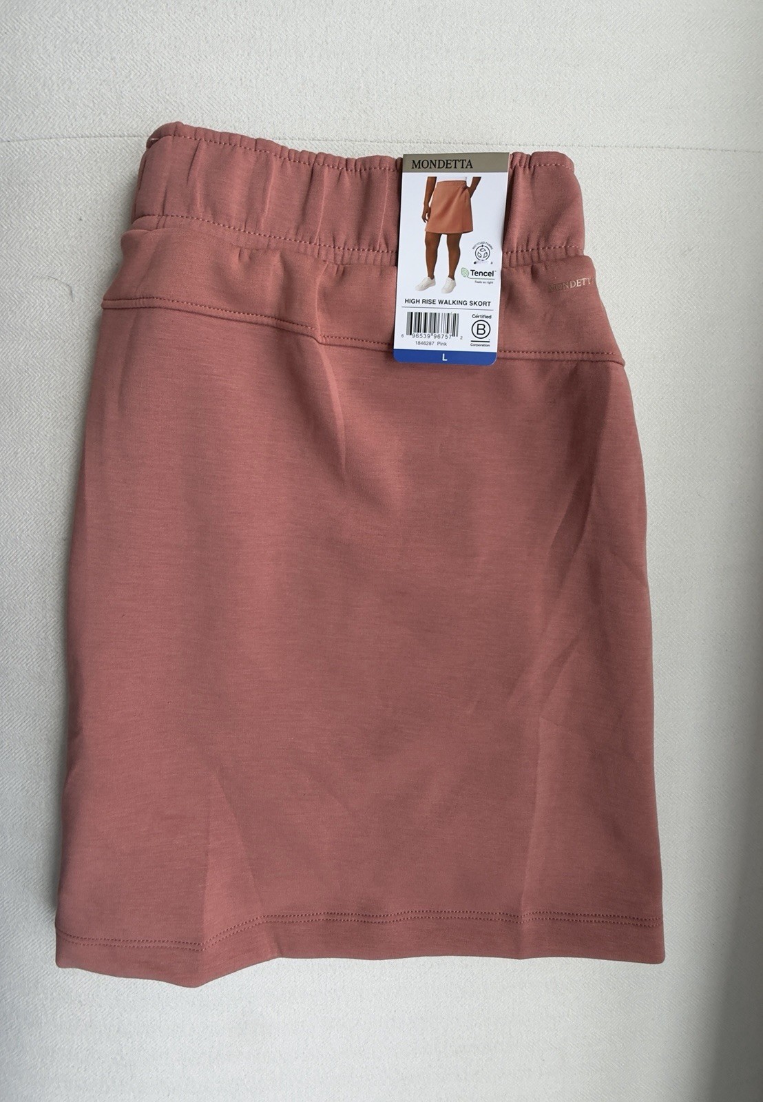 Mondetta High Rise Walking Skort w/ Pockets Drawstring Pink Women’s L