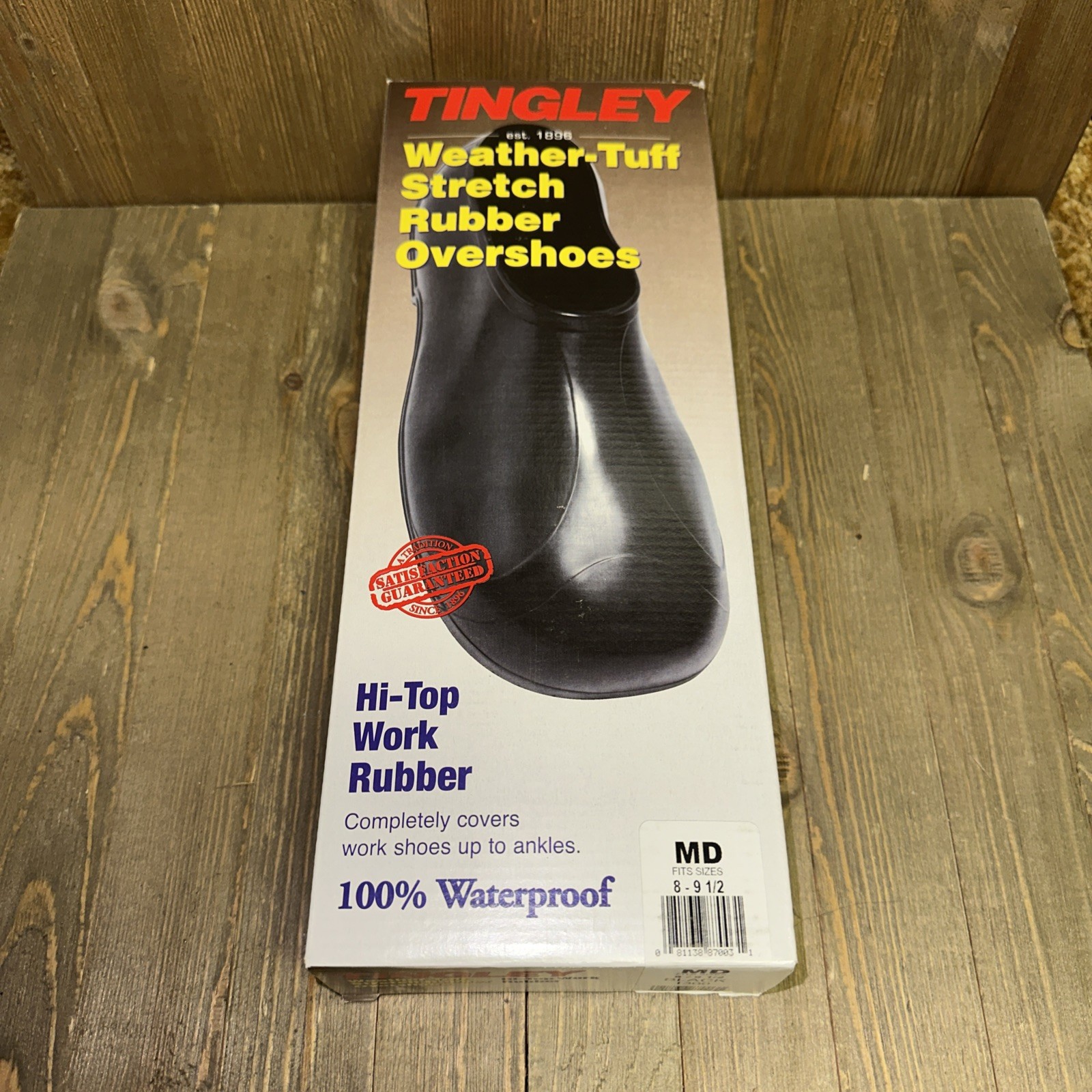 NEW Tingley 1300M Black Rubber Overshoe Medium