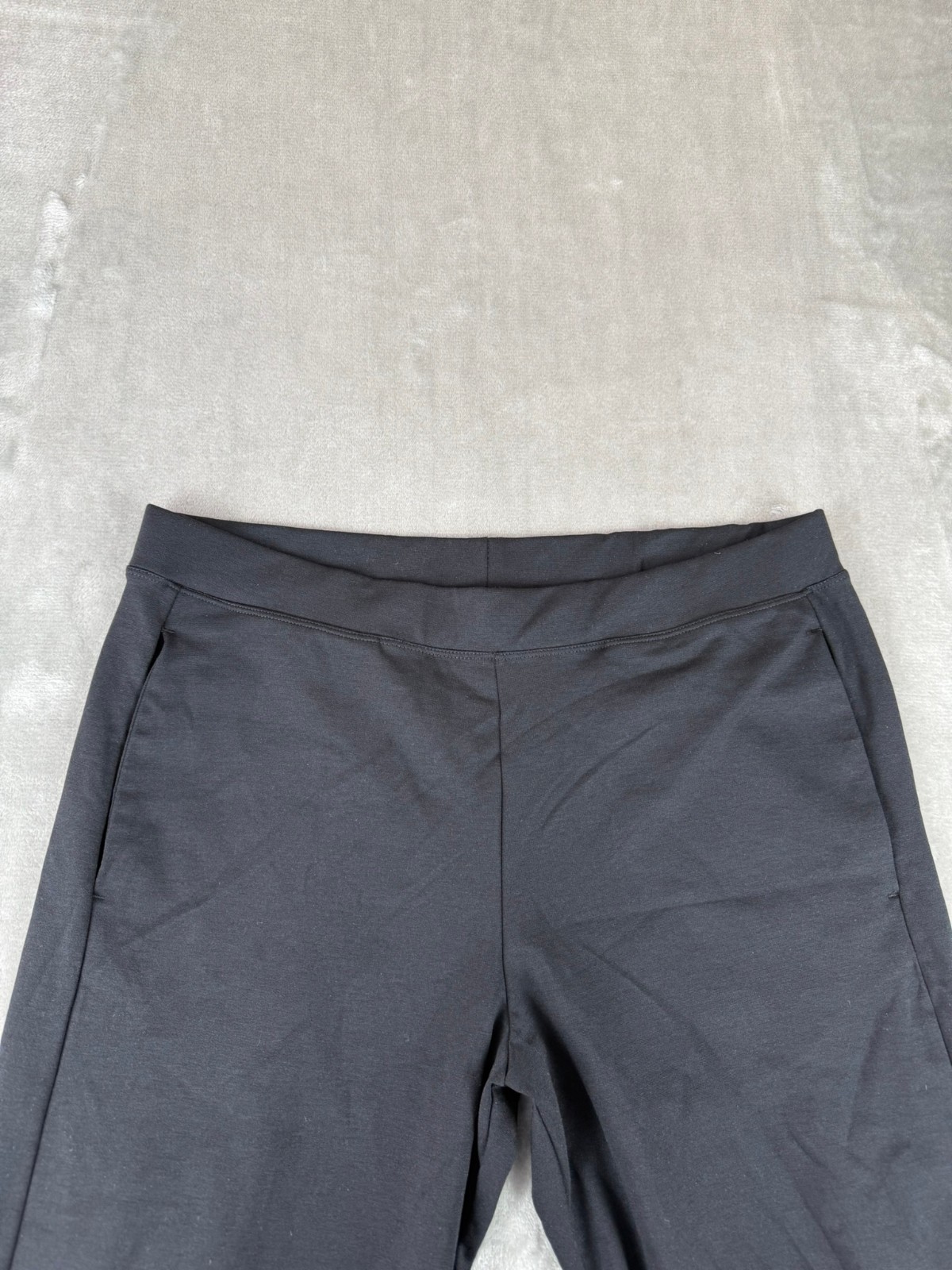 American Giant Ponte Straight Pants Womens Medium Black Stretch $98 USA New NWOT