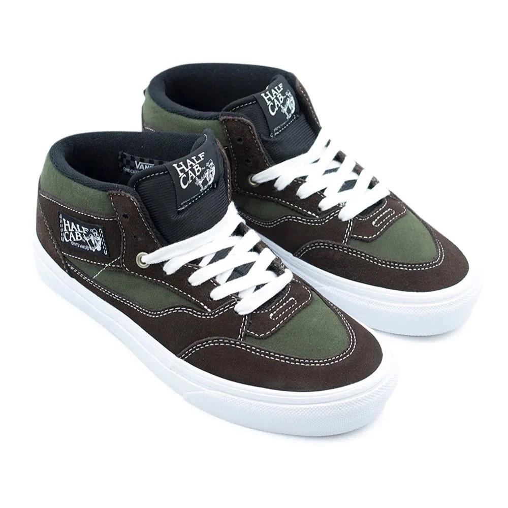 Vans Checkerboard Union VCU Skate Half Cab 92 Shoes Dark Brown Green Mens Size 9