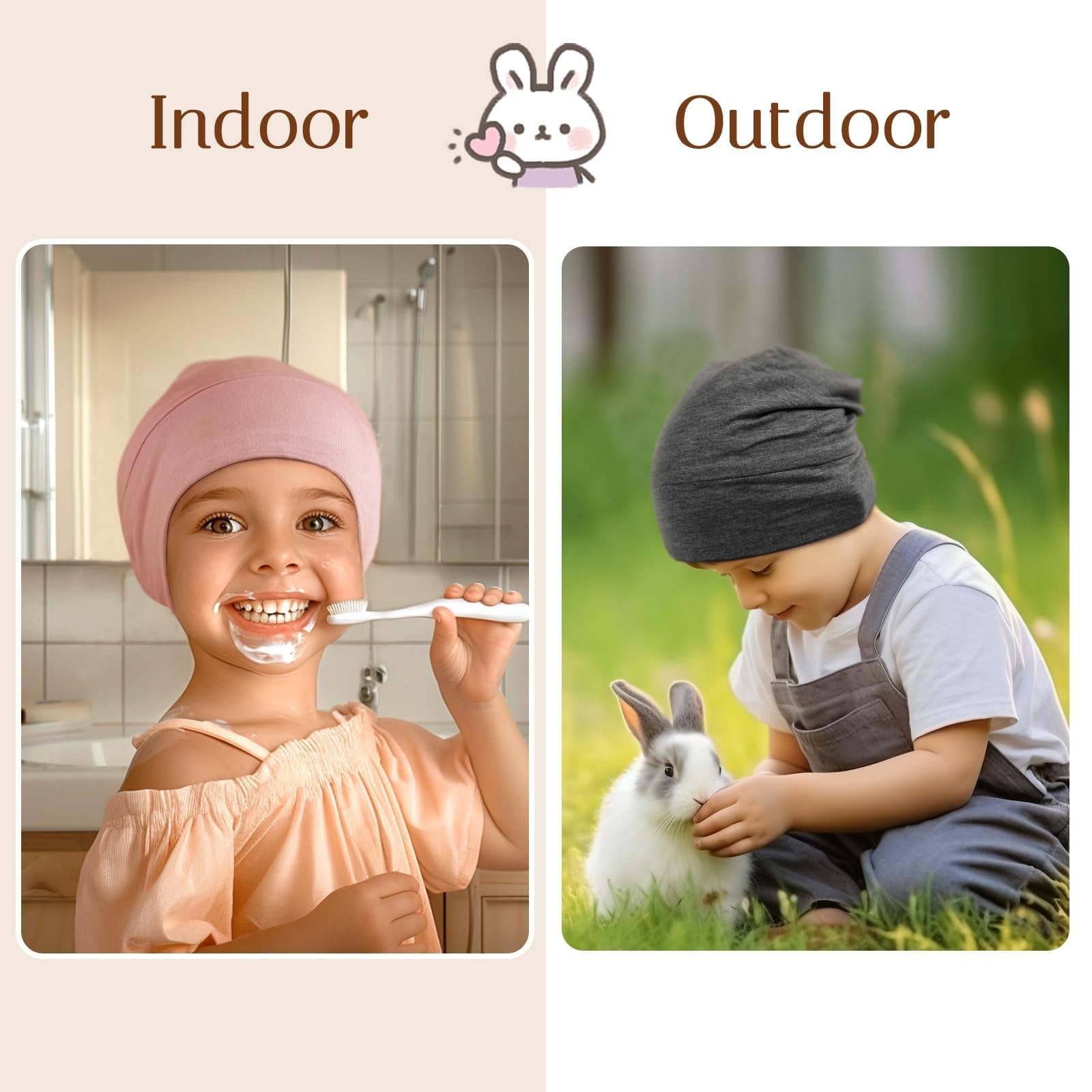 Silk Toddler Bonnet 6-36 Months 100% Mulberry Silk & Modal Anti-Frizz for Cur…