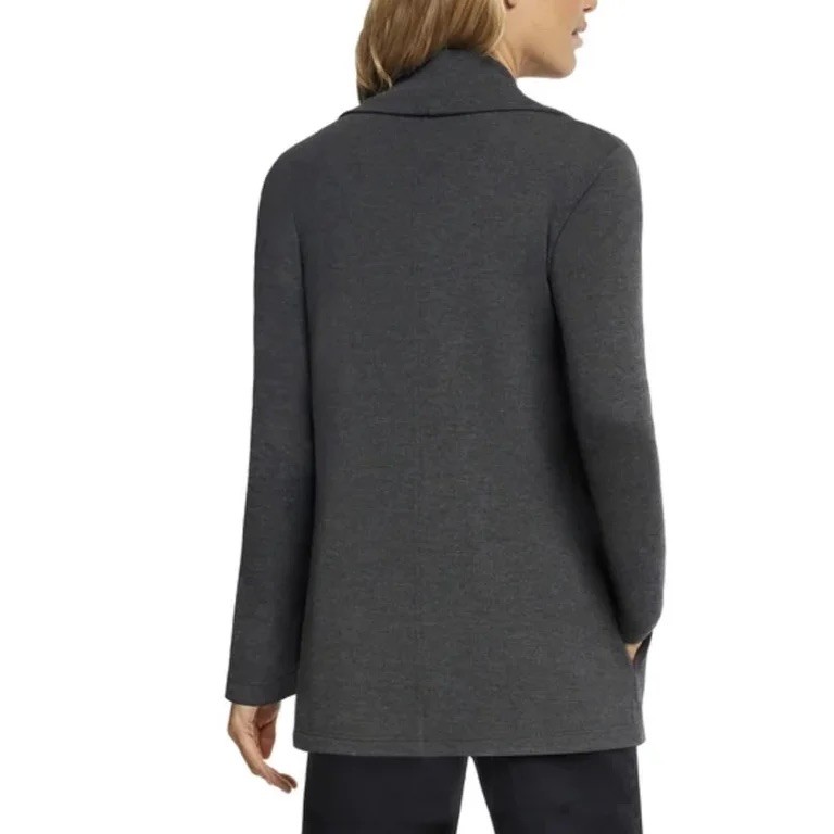 Max & Mia Women’s Open Front Drape Cardigan with Pockets , Heather charcoal, S