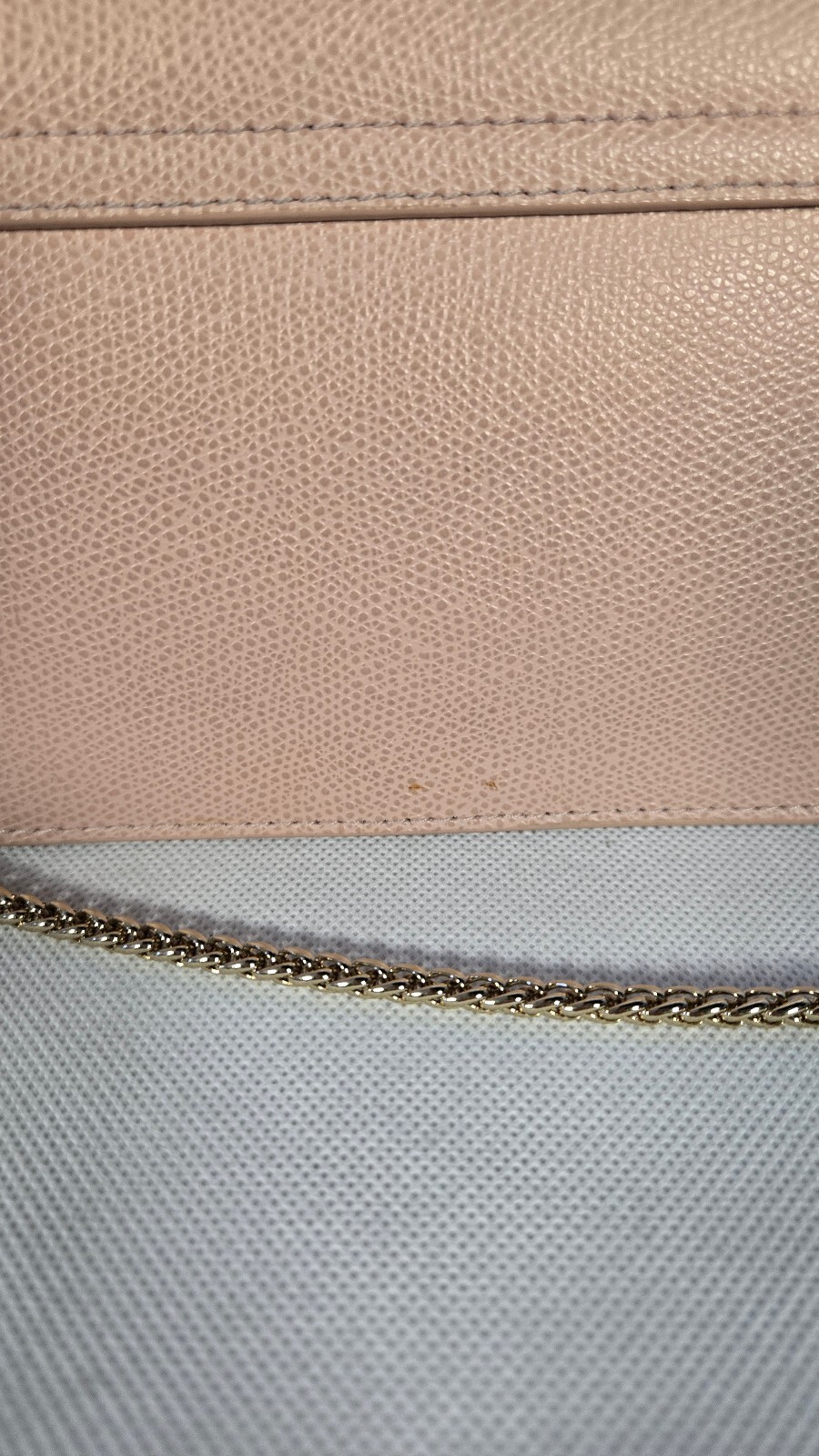FURLA Metropolis Mini Crossbody Bag Pale Pink Ares Leather Gold Chain Italy