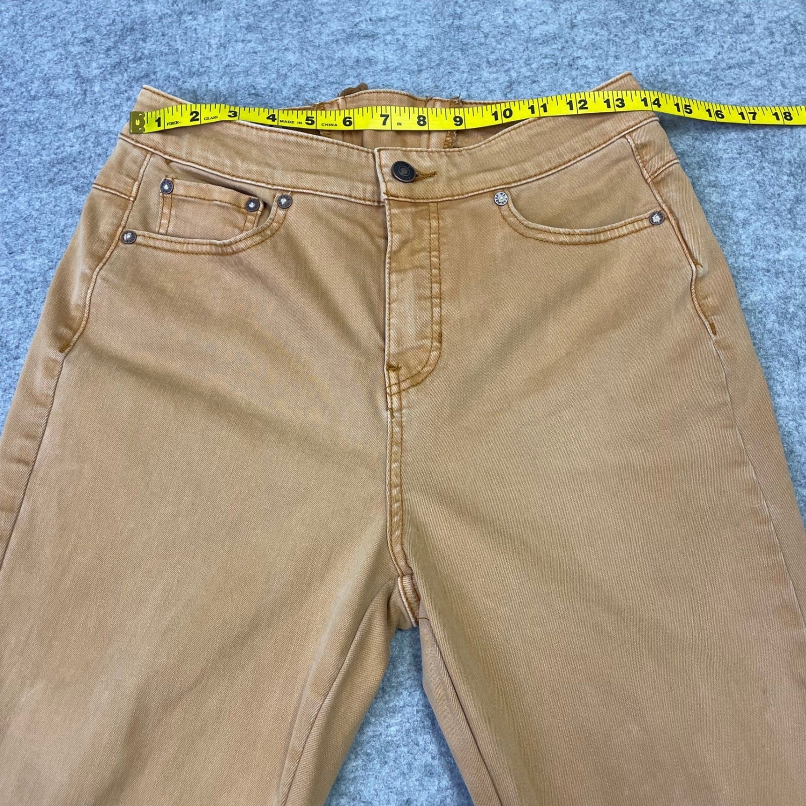 We The Free People Lace Up Back Curvy Just Float On Flare Jeans 29 Tan Boho