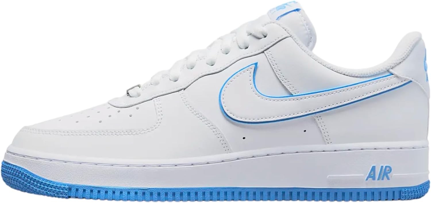Men’s Nike Air Force 1 ’07 White/University Blue-White (DV0788 101) – 11