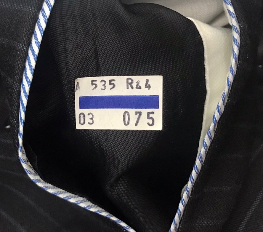 Tommy Hilfiger Regular Fit Wool Suit Gray Striped 44R 38×29