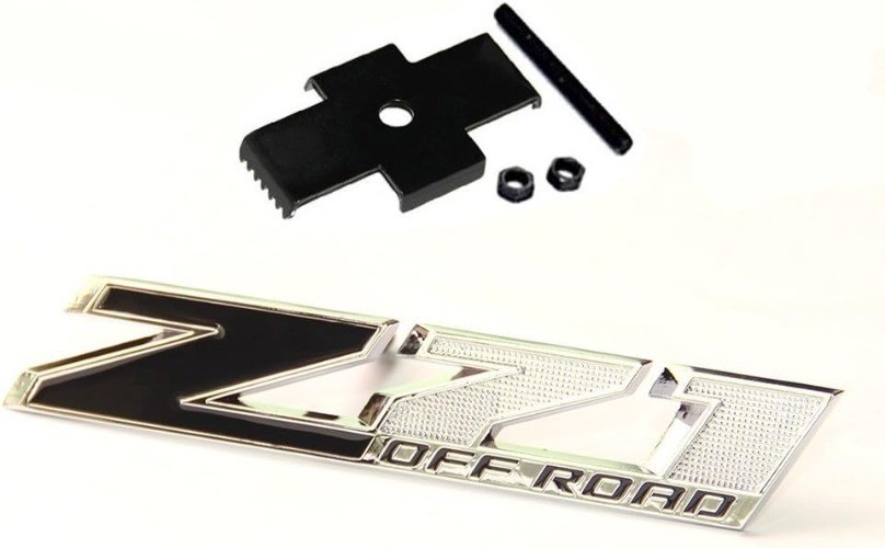 1x 5 Inches Grille Off Road Emblems Badge 3D for 1500 Color: Chrome with black