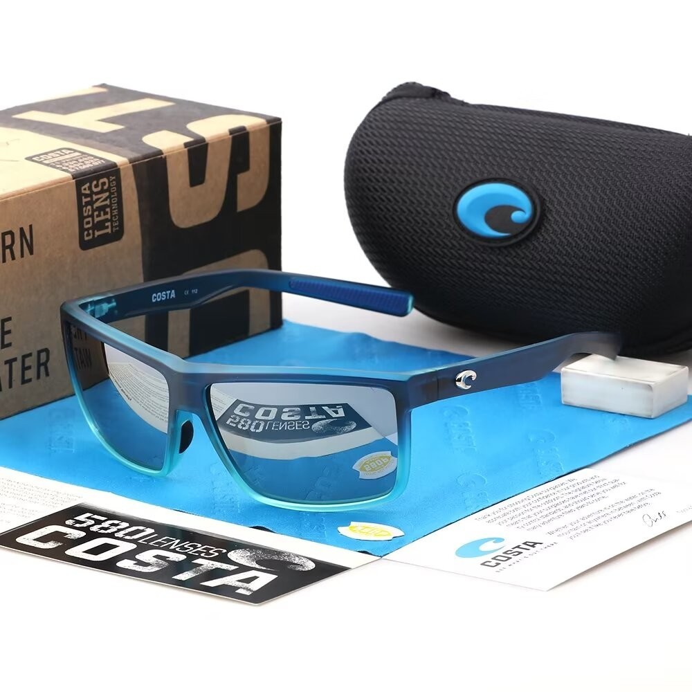 NEW IN BOX Costa Rinconcito Gradient Blue/Mirror 580p Polarized Sunglasses