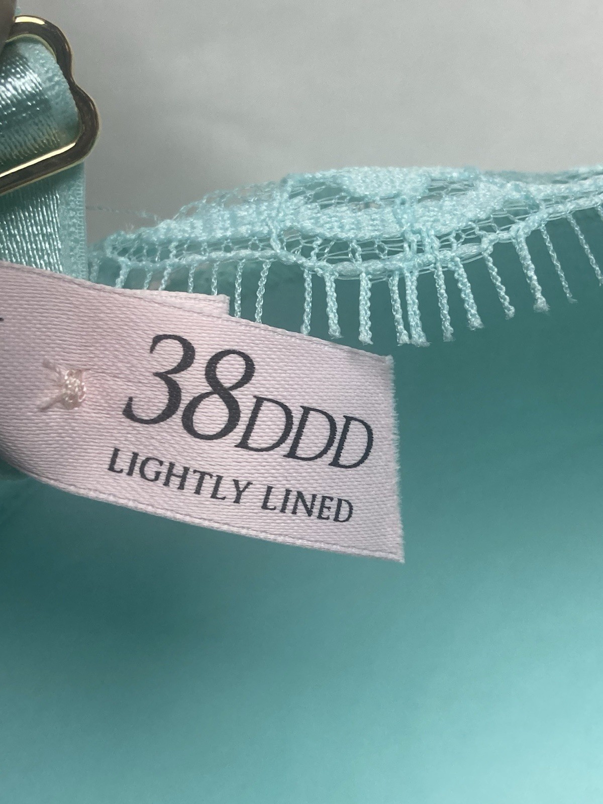 Victoria’s Secret Dream Angel Lightly Lined Bra Aqua Blue Size 38 DDD