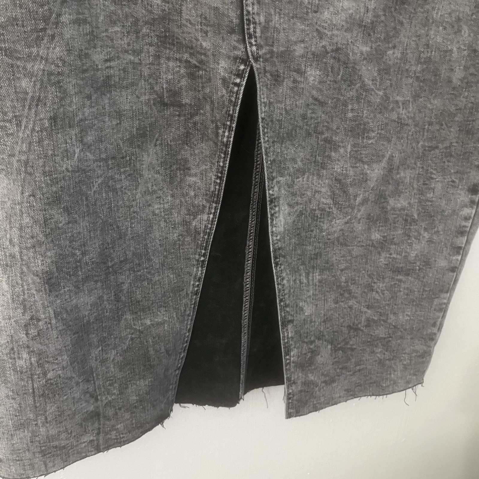 Simply Be Charcoal Acid Wash Denim Midi Skirt – 18