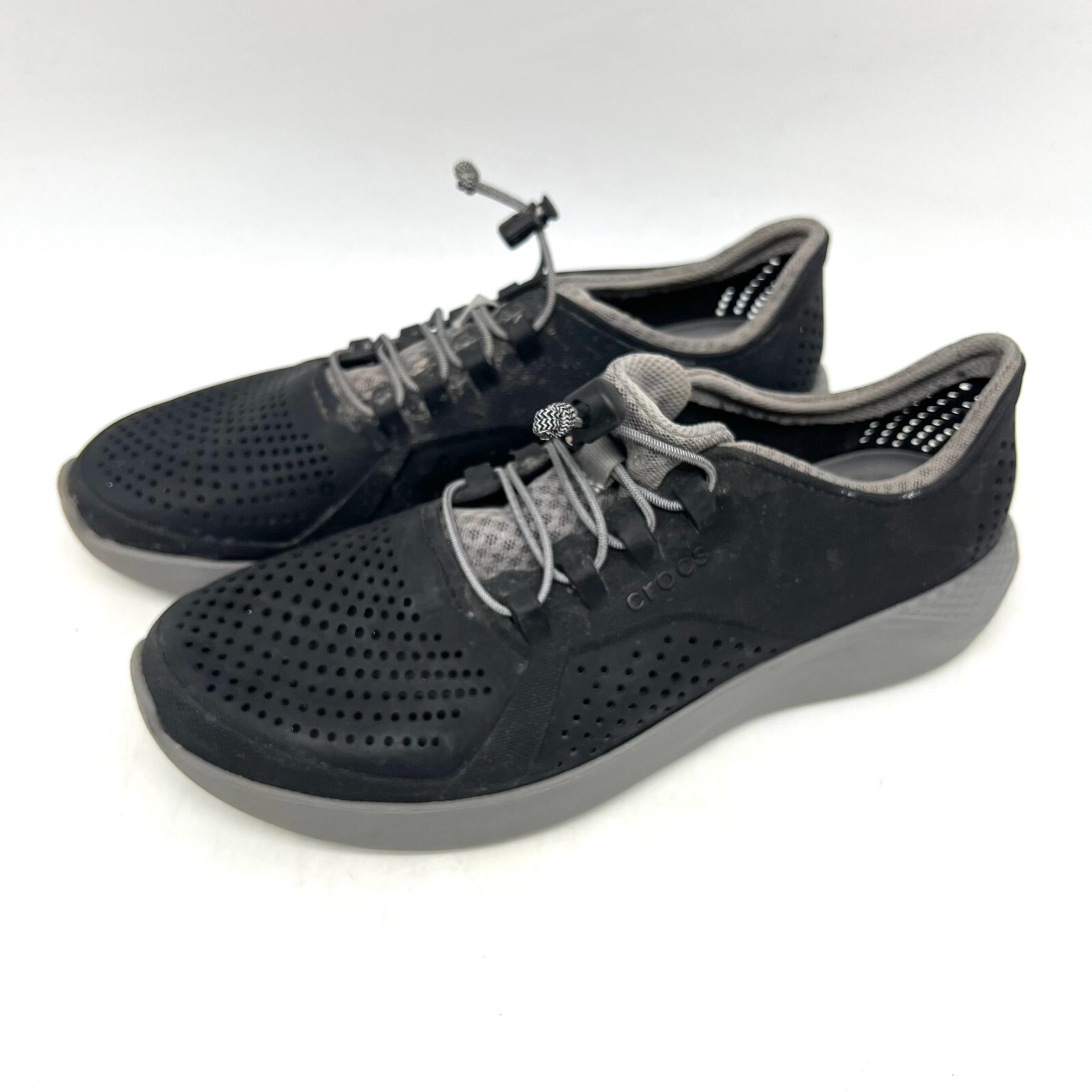 Crocs Men’s Shoes Size 9 M9 Literide Pacer Sneaker Black Lightweight Flexable