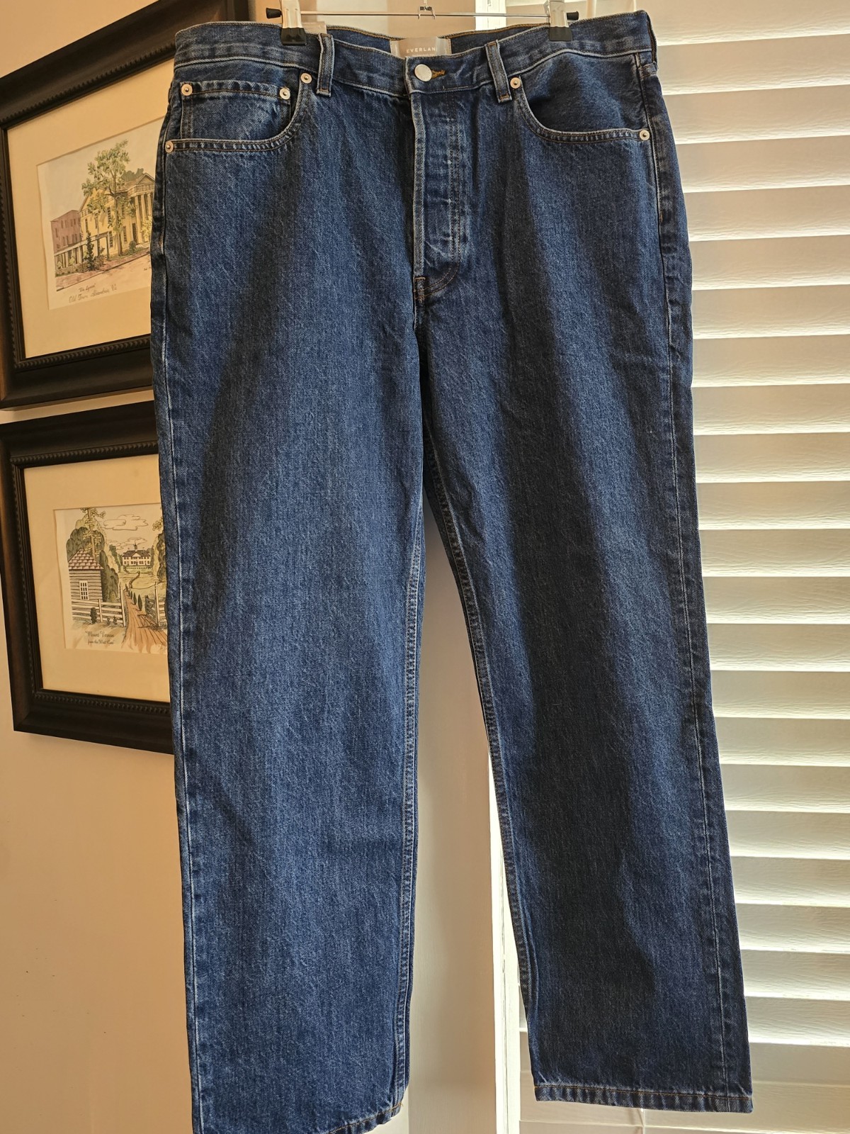 NWT Everlane The Everybody Jean Sz E9x30 Organic Cotton Short Blue Denim Unisex