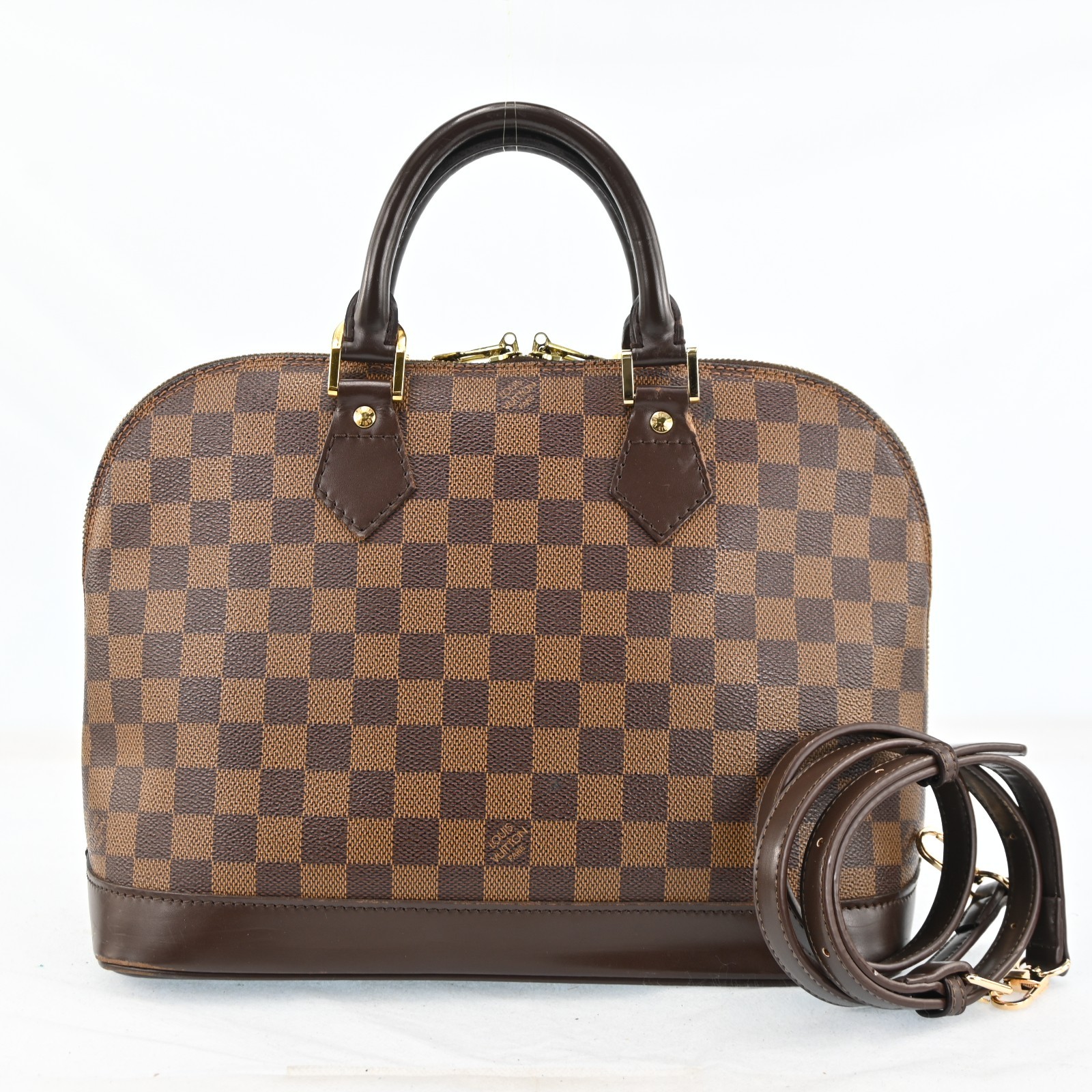 AUTH Louis Vuitton LV Hand Bag N51131 Alma Ebene Damier 4711251 N2785SA803