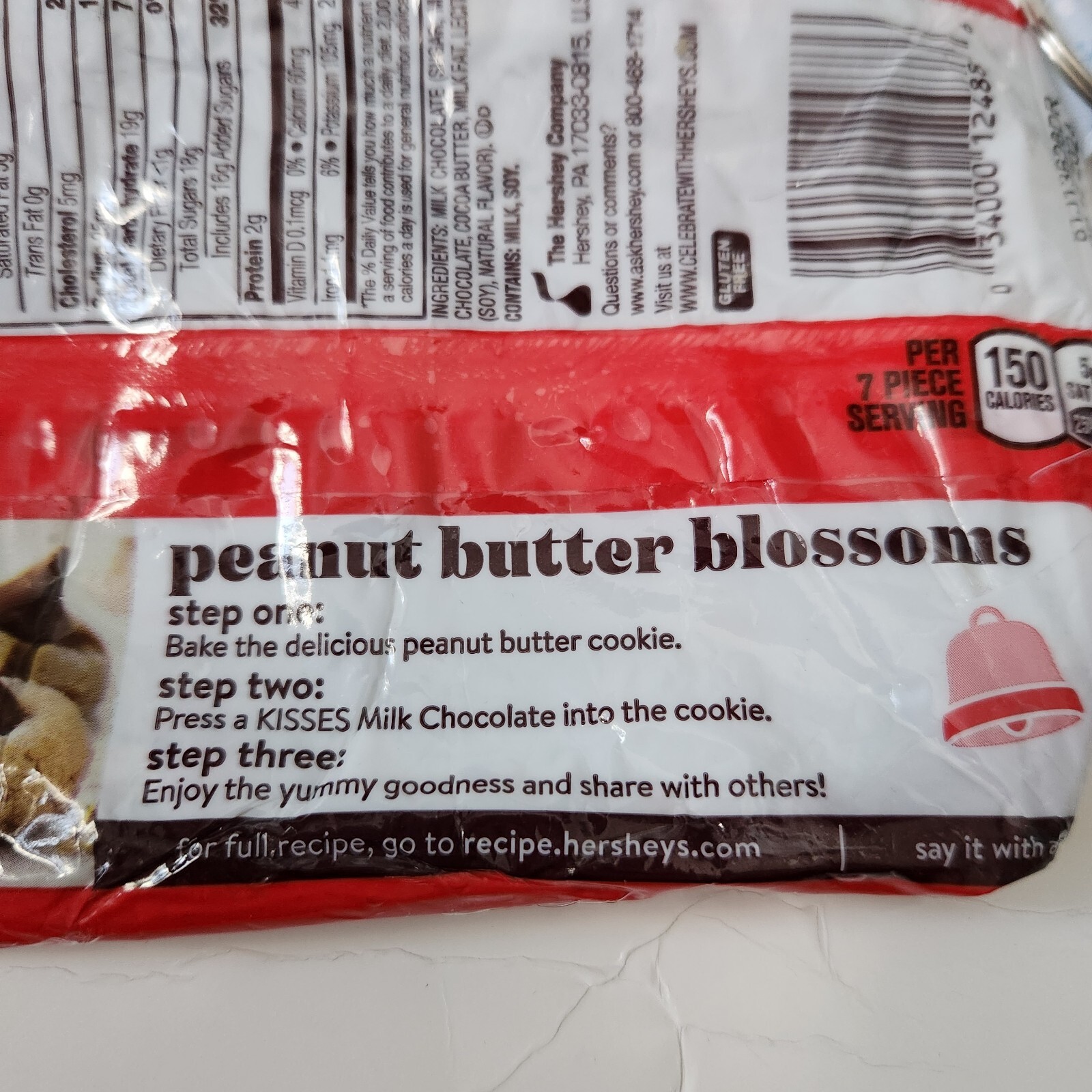 Recycled Hershey Kisses Milk Chocolate Homemade Bag ( Christmas) New
