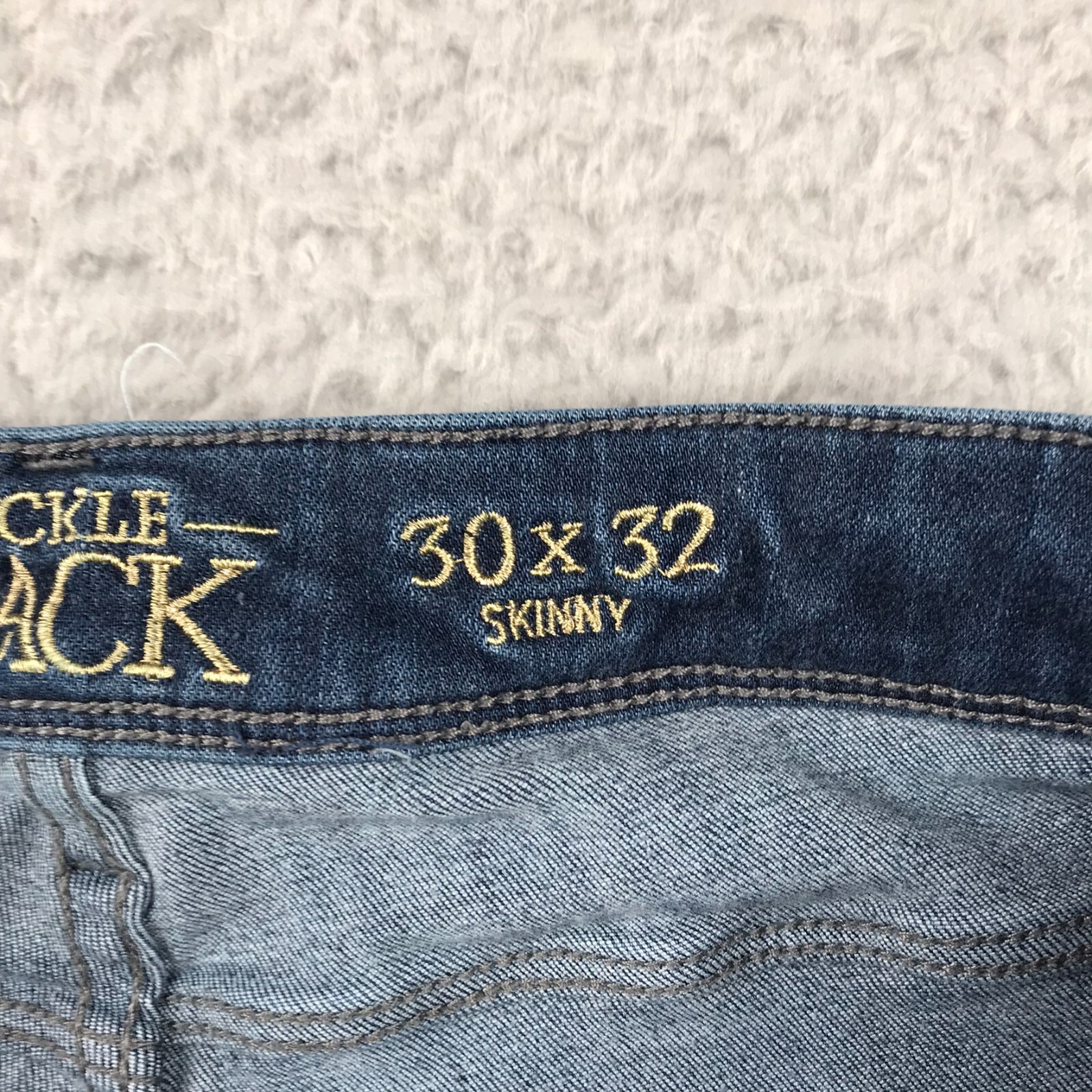 Buckle Black Jeans Mens 30 (33×31) Fit No 76 Skinny Mid Rise Stretch Denim