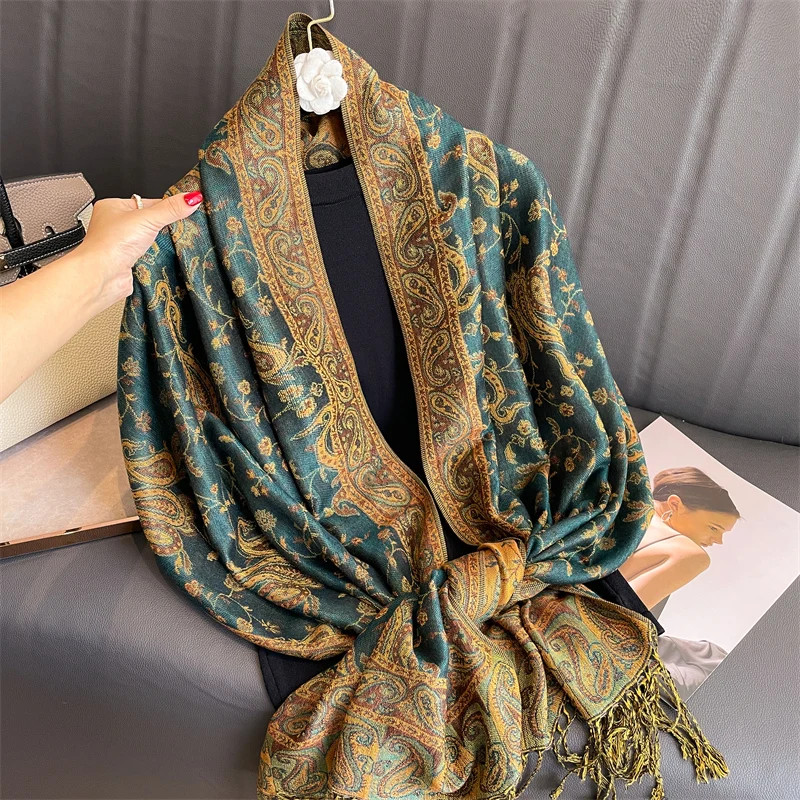 HQ Luxury Cashmere Pashmina Shawl 2025 Women’s Warm Winter Scarf Wrap Stoles