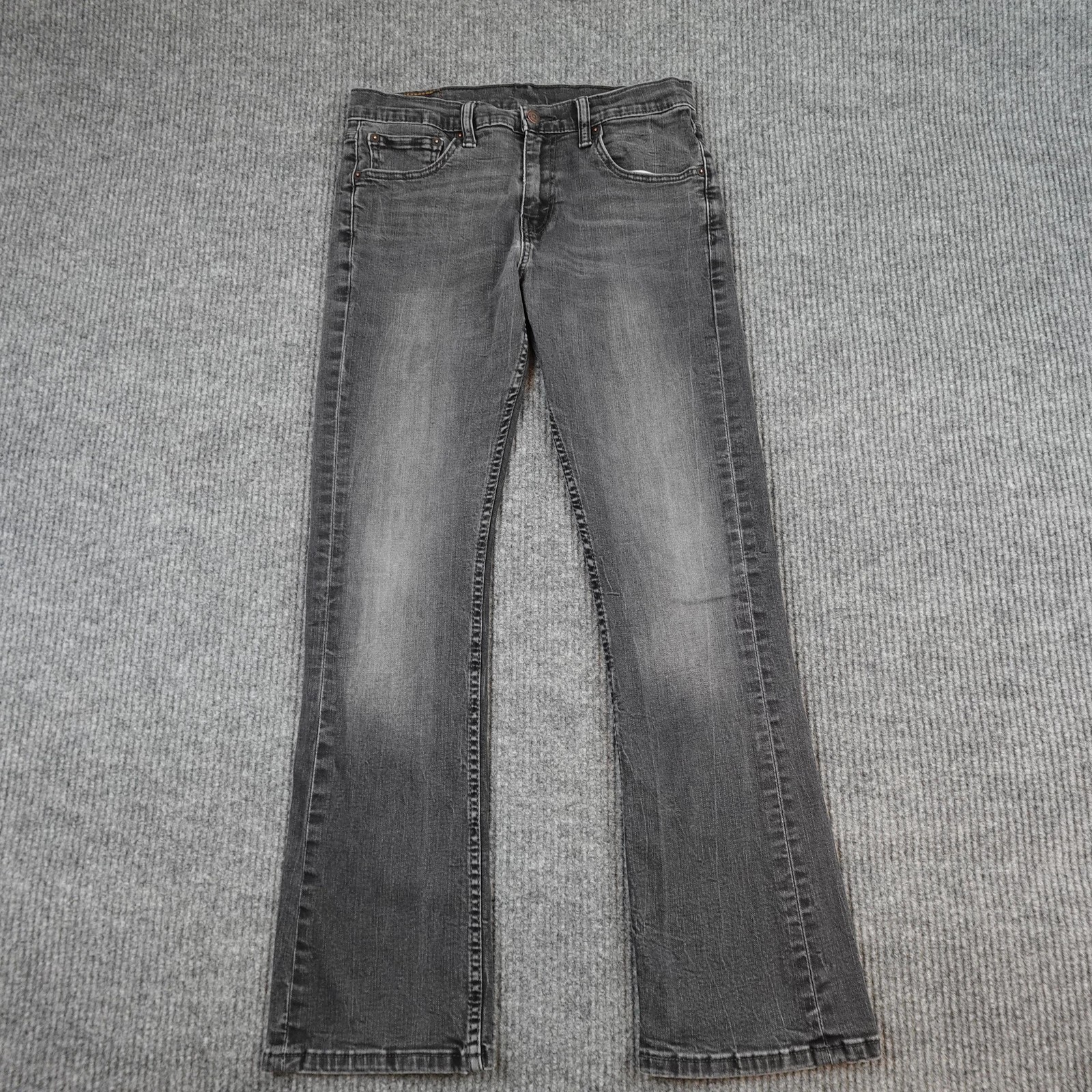 Levis 527 Jeans Mens 32×32 (30×30) Charcoal Wash Straight Stretch Denim Bootcut
