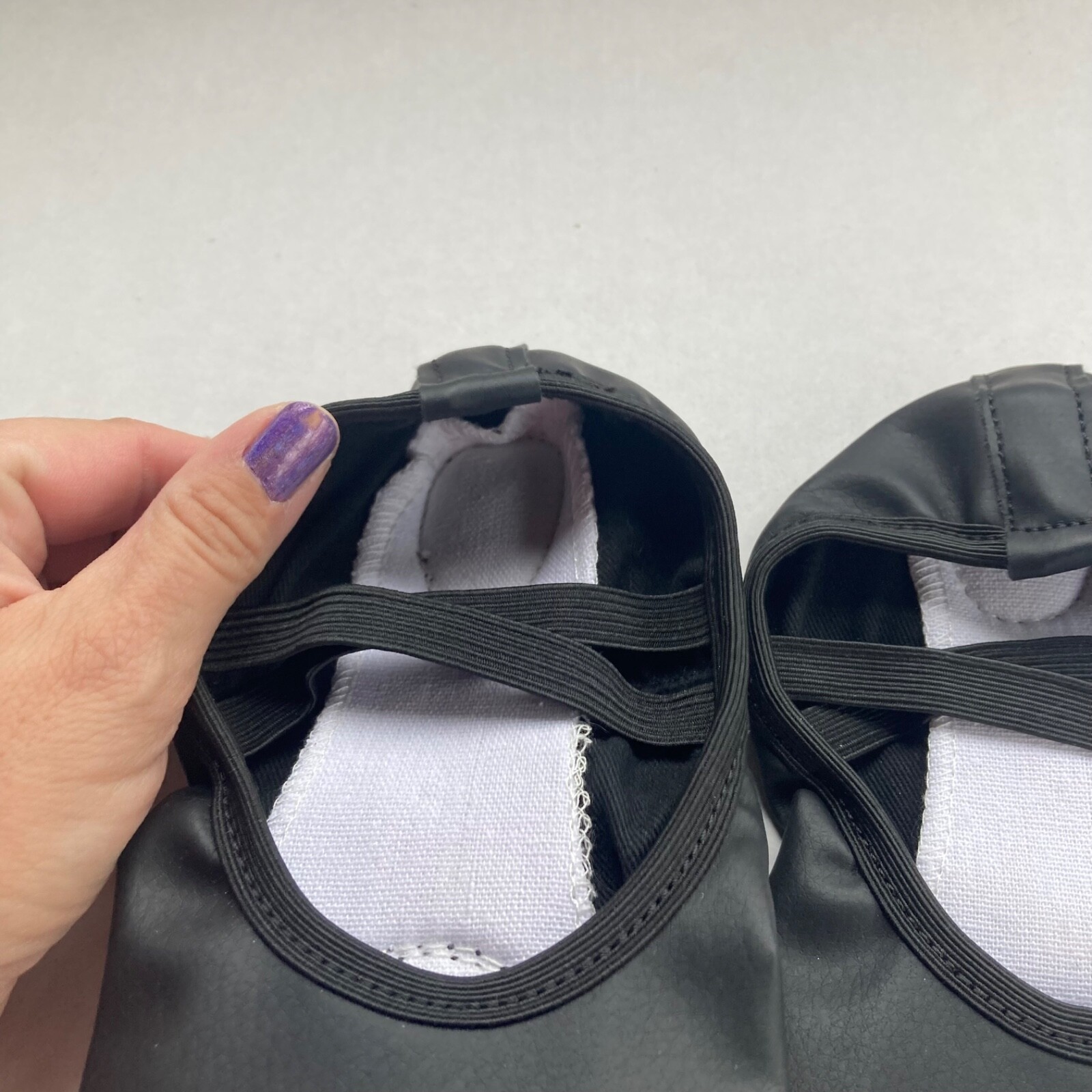 Stelle stretch canvas split sole ballet dance shoes 1m 7 1/2 in toe to heal