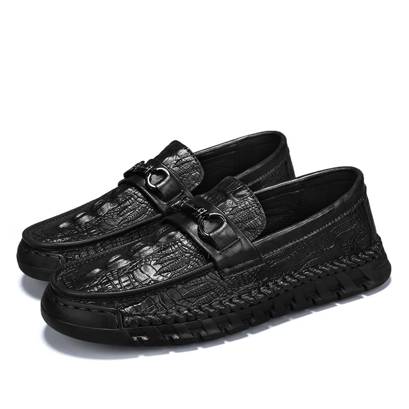 Men Business Dress Driving Moccasin Leather Loafers Shoes Outdoor Flats Shoes