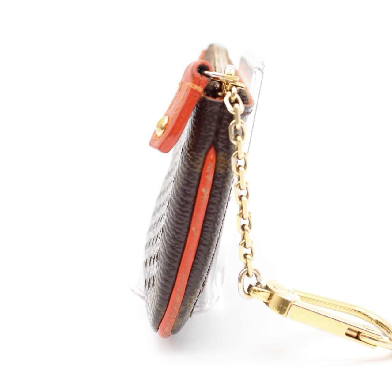 Louis Vuitton M95222 Monogram Perfo Coin Case PVC Brown Orange Gold Hardware