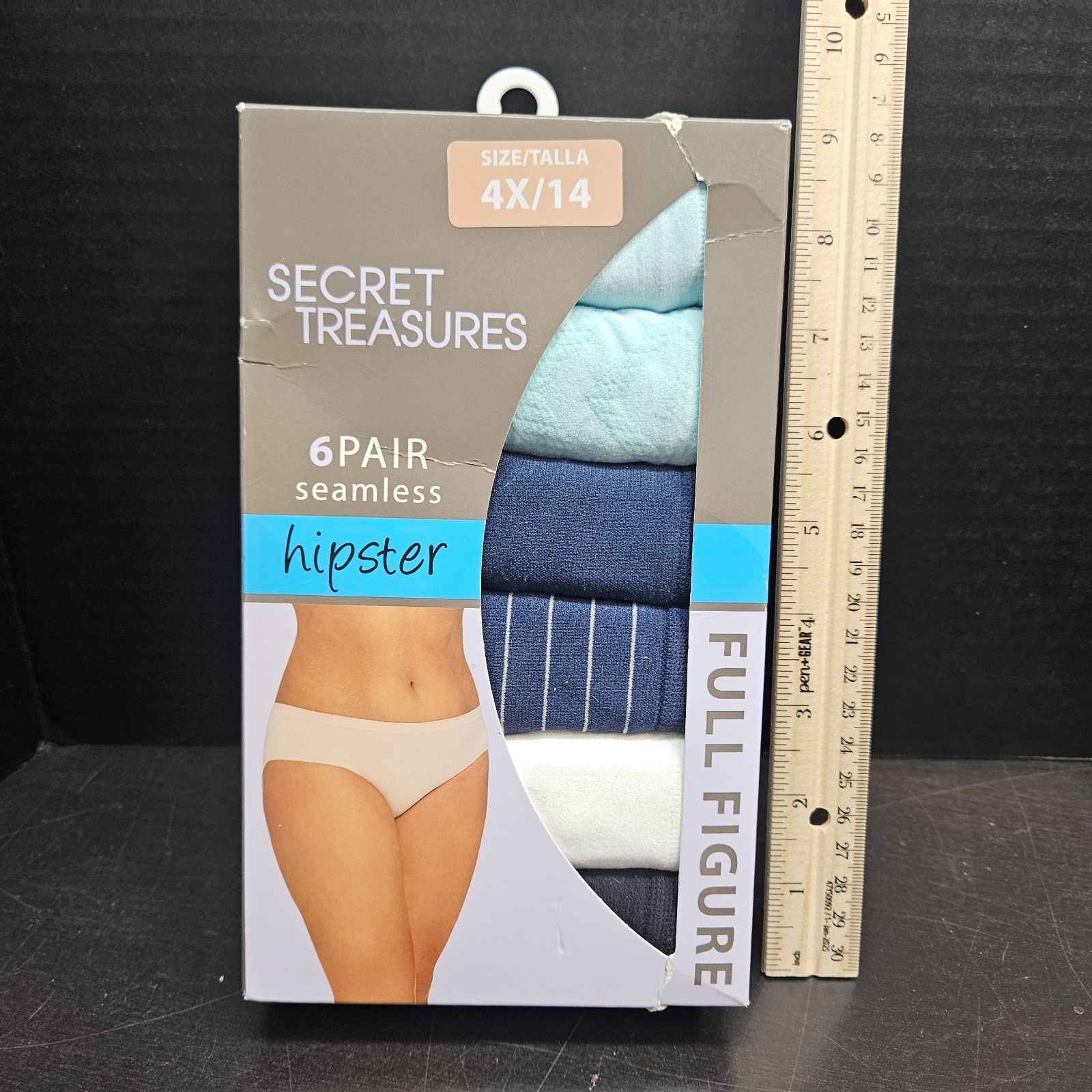 Secret Treasures HIPSTER Seamless PANTIES 6 Pair 4X 14 Multi Color Underwear
