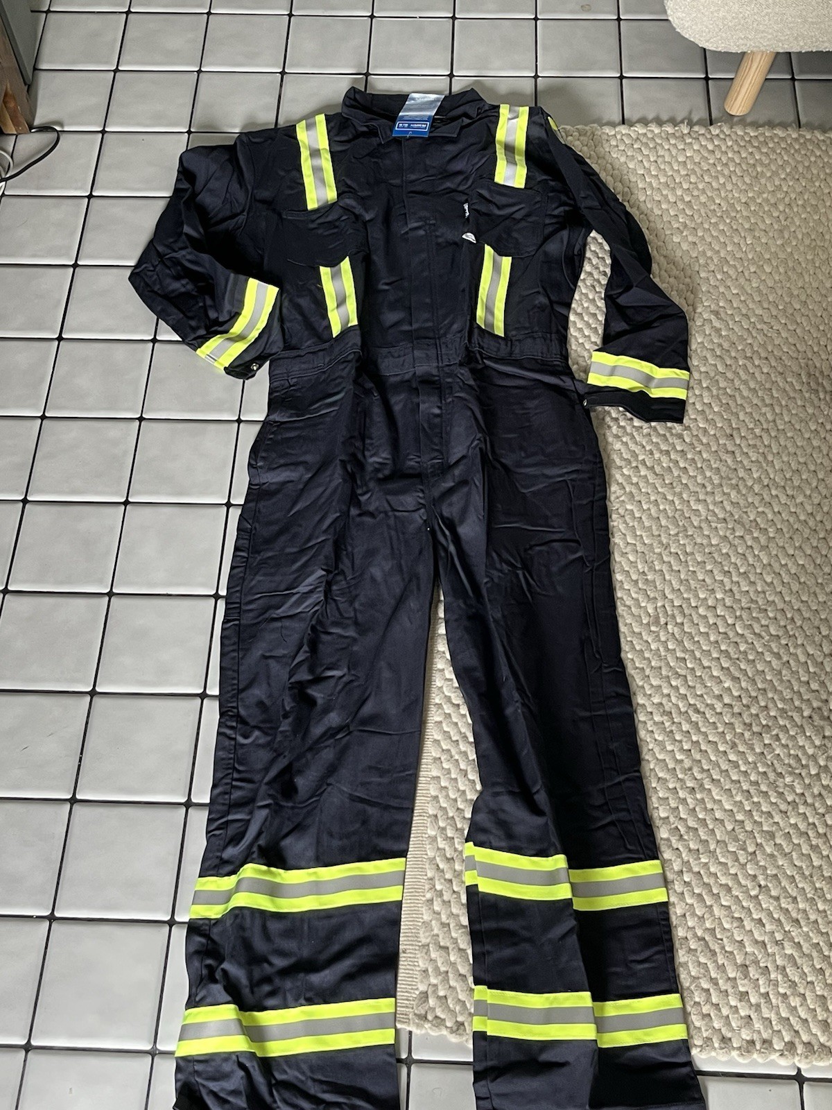 NeeseWear FR Westex UltraSoft Men’s Navy Reflective Coveralls Cotton/Nylon XXL