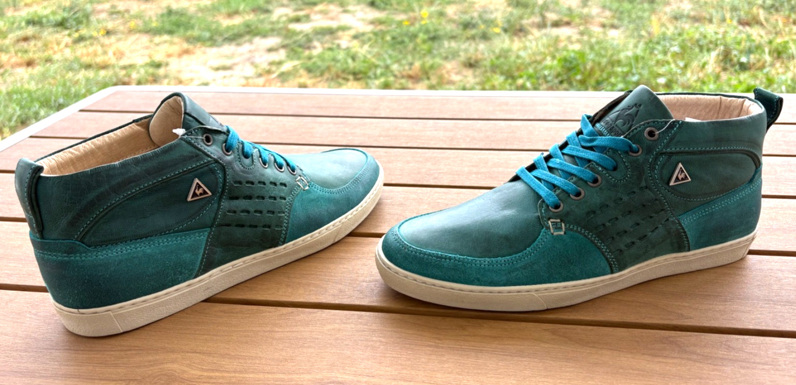 Le Coq Sportif Men Chatillon Leather Green Sneakers Athletic Shoes 9 Trainers 42