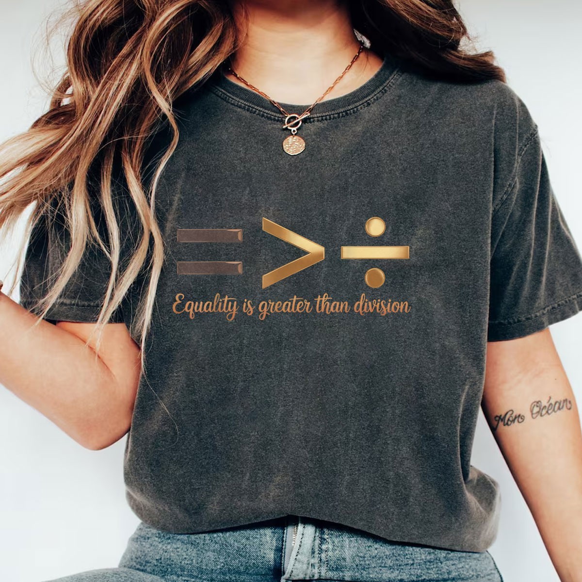 Equality is Greater Than Division Shirt – Melanin Justice BHM Tee Gift Idea