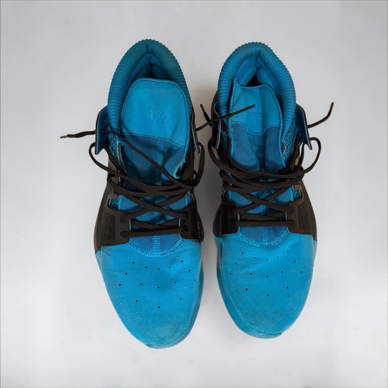 adidas Pro Vision Basketball Shoes Shock Cyan Teal/Black BB9302 Men’s Size 12.5