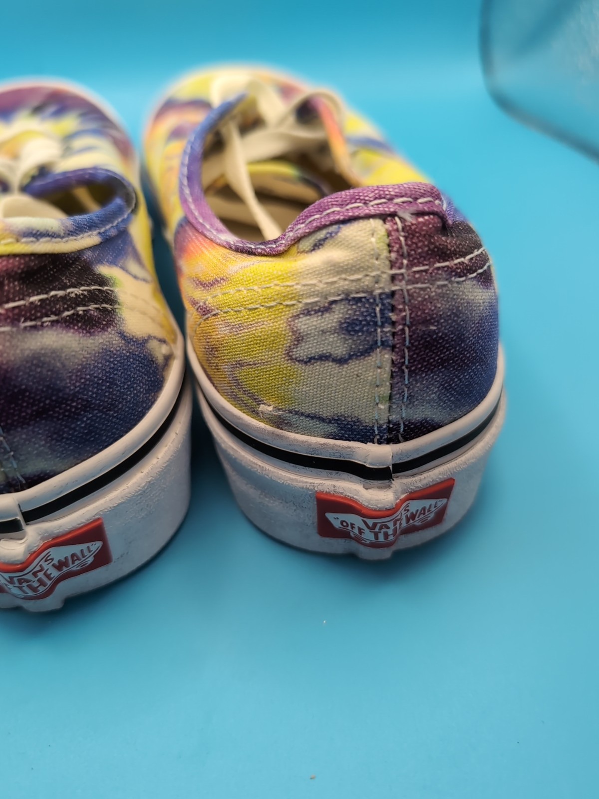 VANS Authentic Tie Dye Canvas rainbow Sneakers Shoes skateboard Men 5.5 Women 7