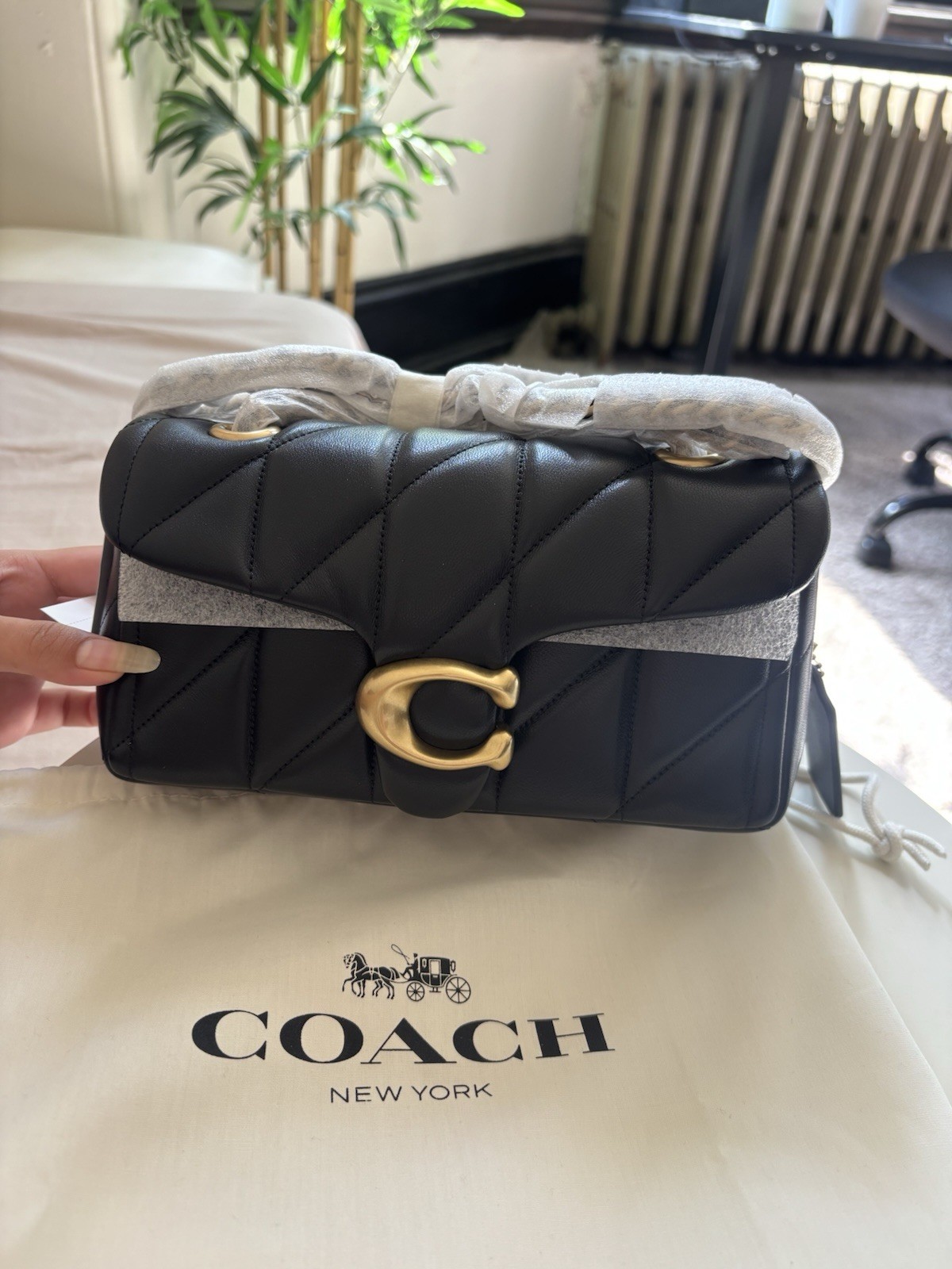 Coach Pillow Quilted Tabby 20 Shoulder Bag CP149 Black Brand New