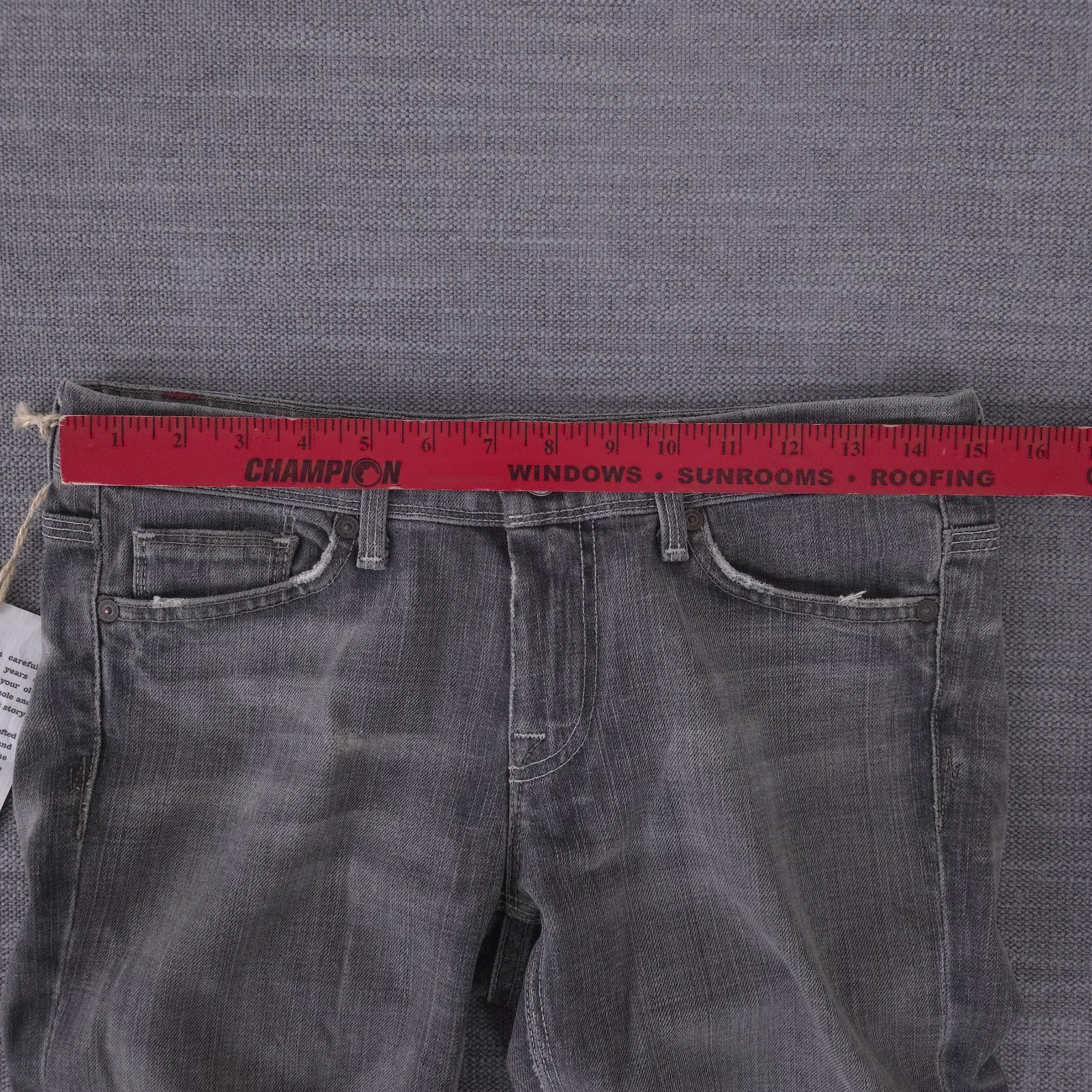 NWT Seven For All Mankind Flynt Gray Jeans Bootcut Size 27 (29×33.5) Made In USA