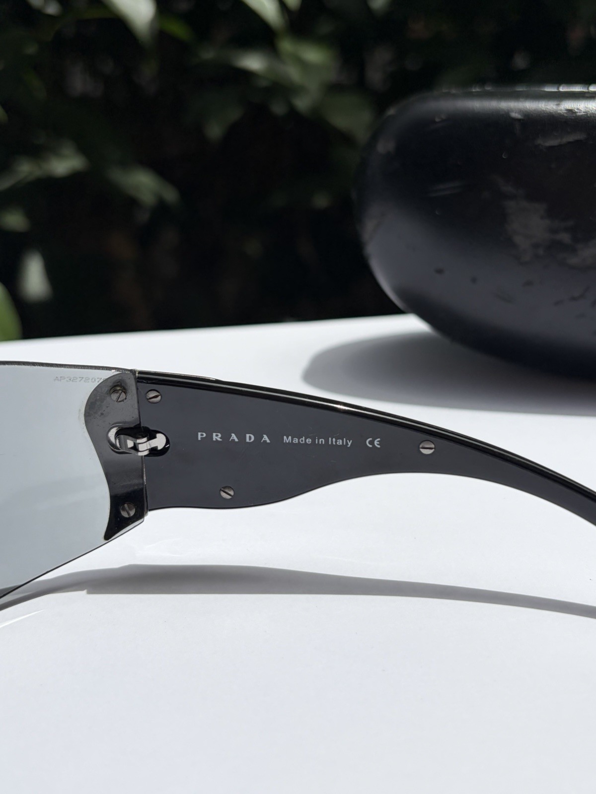 PRADA Sunglasses SPR 58F Flame Star Wrap Star Rimless Luna Rossa Y2k