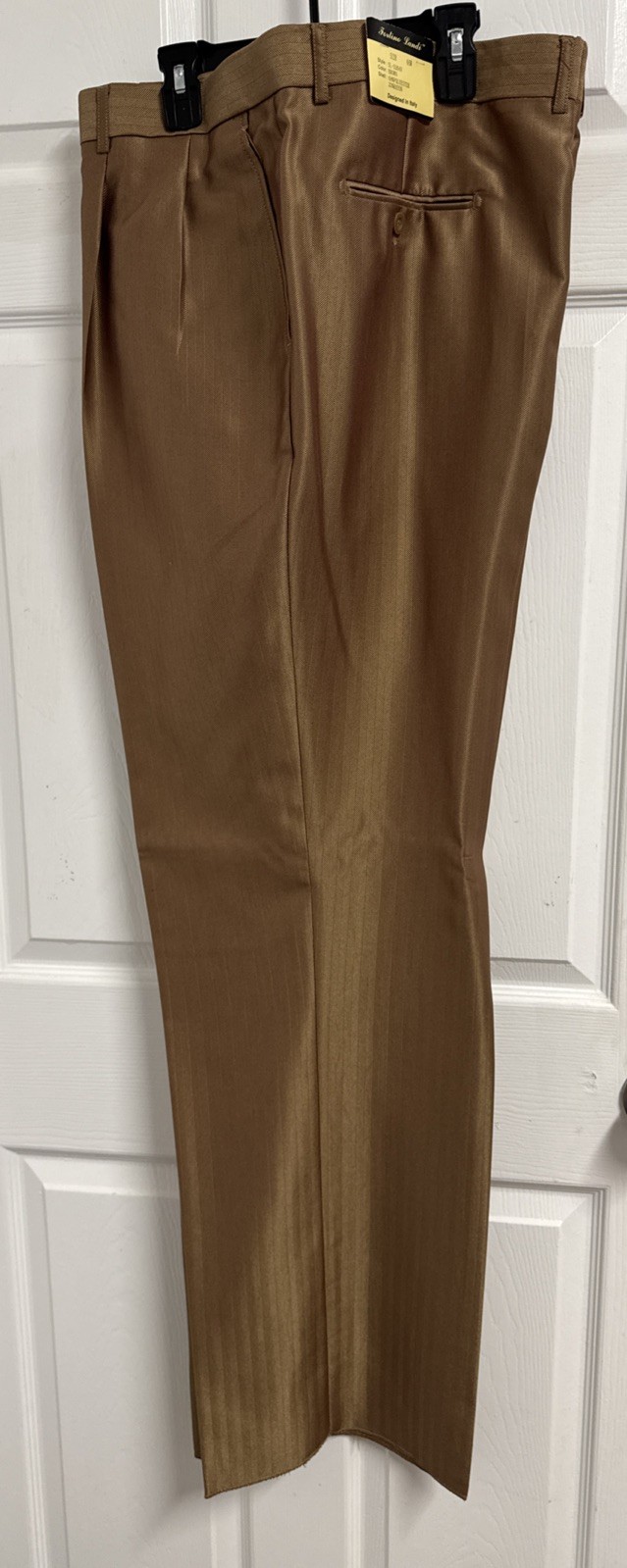 Fortino Landi 3PC Men’s Double Button Vested Fashion Suit Brown Tan 52R/46W NWT