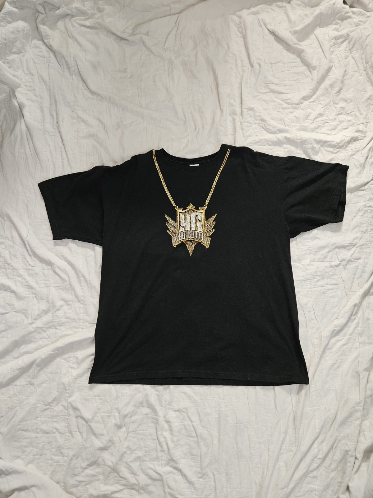 Vintage Yo Gotti YG Chain Rap Tee Shirt Mens 2XL Black Anvil Hip Hop Y2K