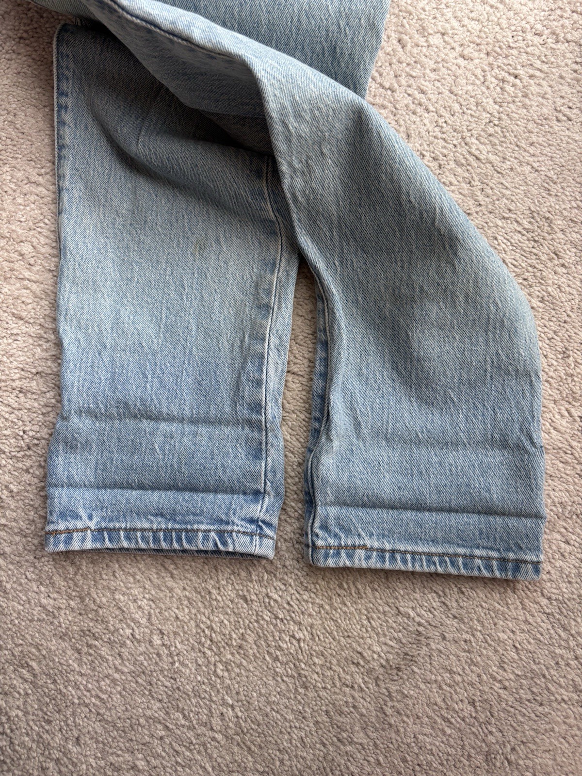 Levi’s Jeans 501 Men’s Blue Straight Regular Fit Leather Patch 32 x 30