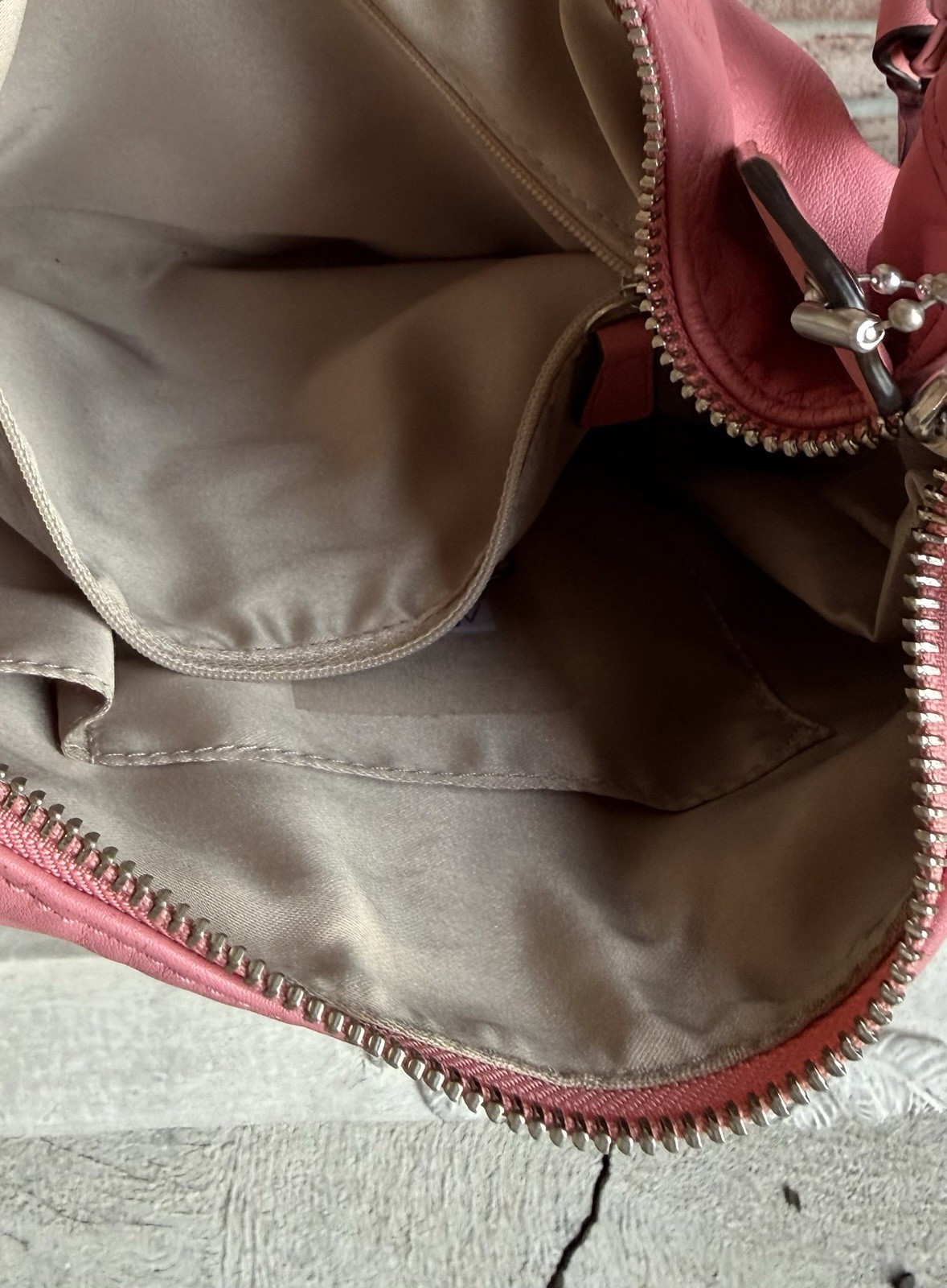 Coach Kristin Pink Leather Hobo Shoulder Bag Convertible Crossbody F22306