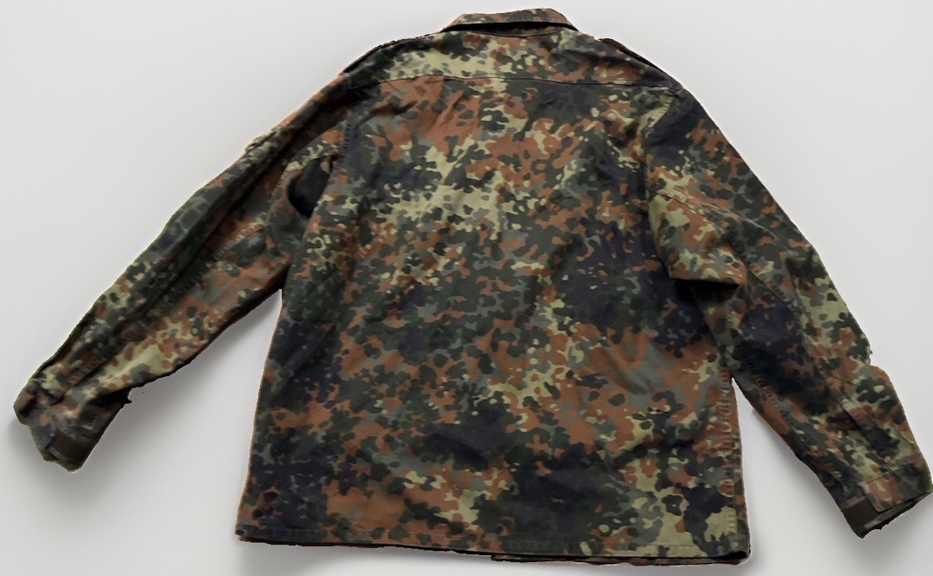 DEU GE German Army Camo Snap-Button Full Zip 175-185/1996 Jacket Field Coat