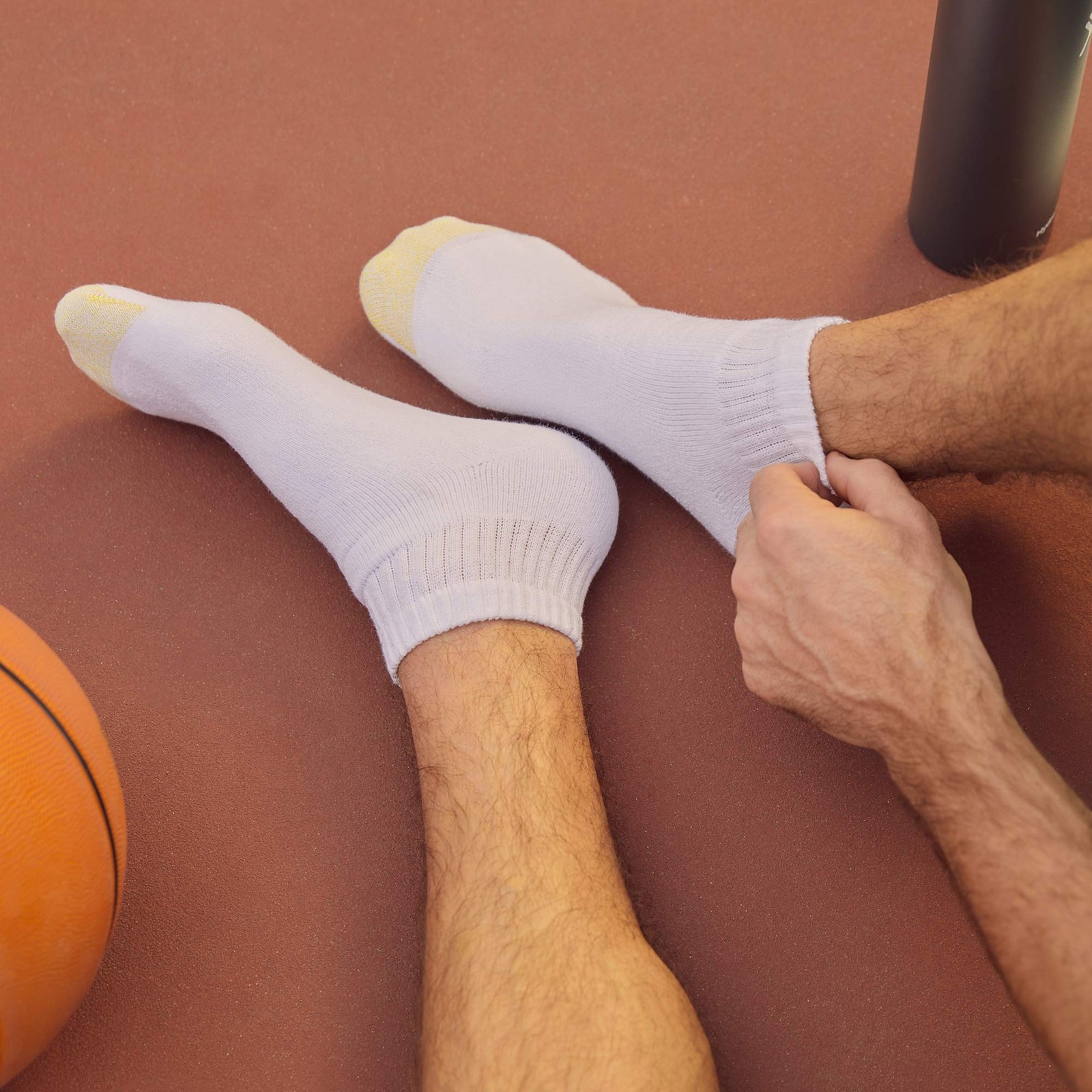 Gold Toe Men’s 656p Cotton Quarter Athletic Socks, Multipairs, Black (6-Pairs),