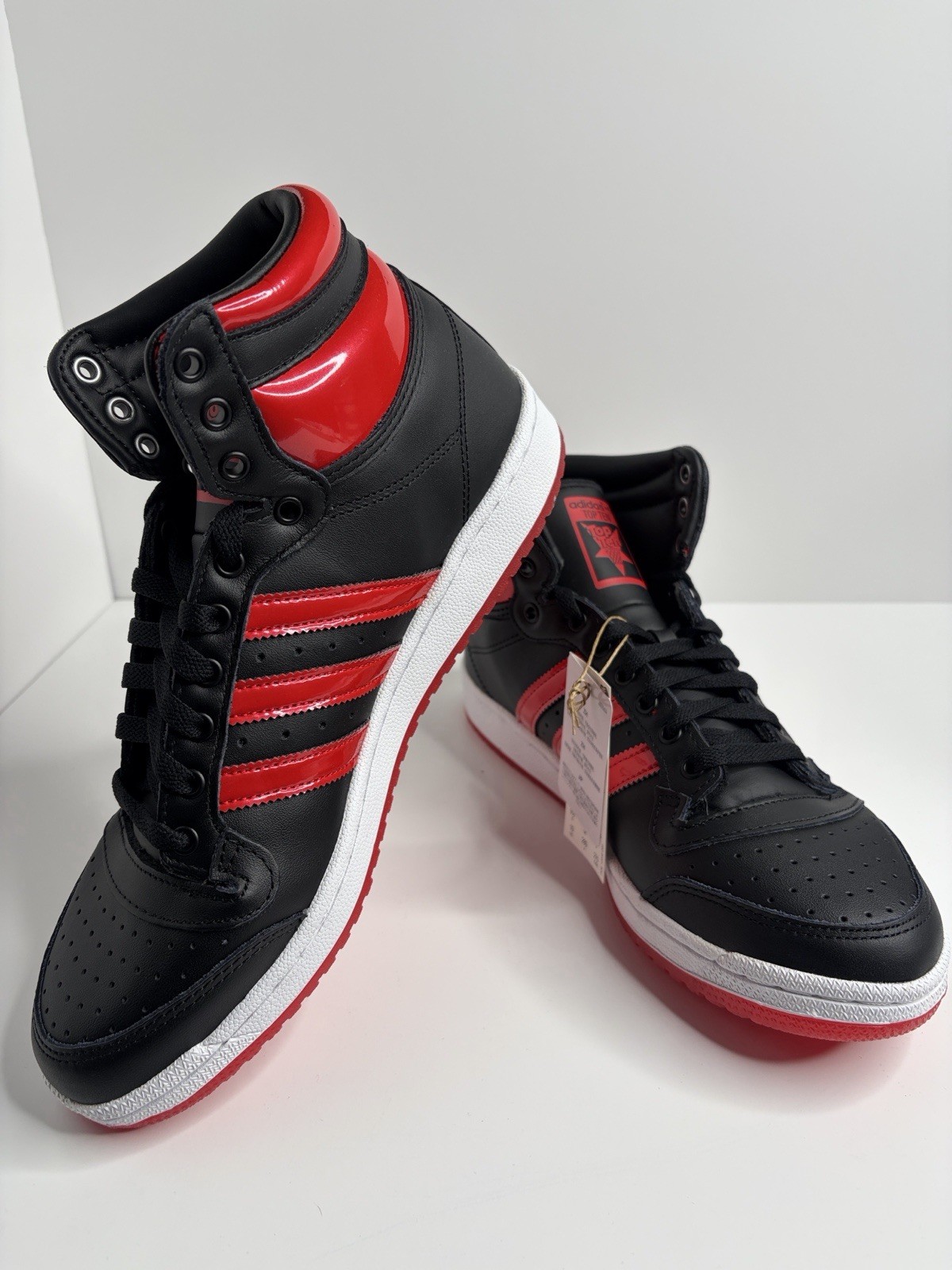 adidas Top Ten Hi Black/Vivid Red Men’s High Top Leather GW1615