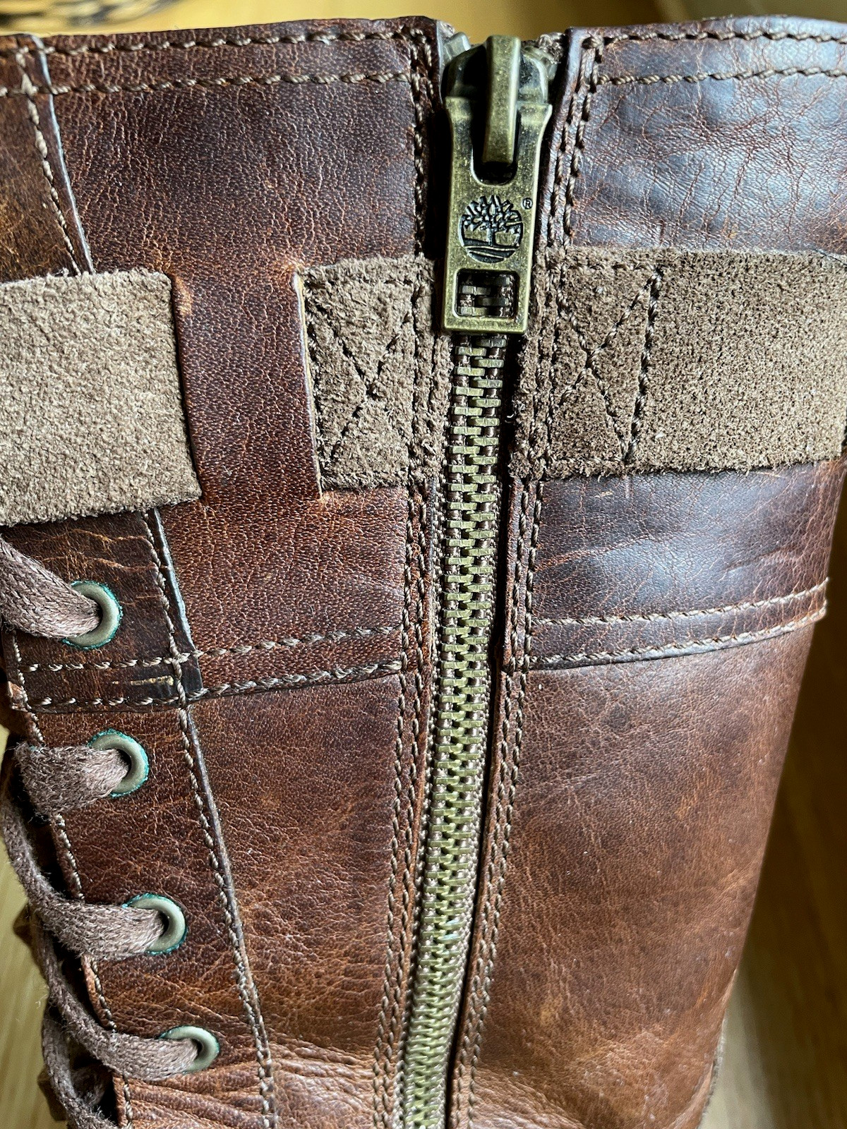 TIMBERLAND Earthkeepers Savin Hill Brown Full Zip Mid Calf Boots Size 6