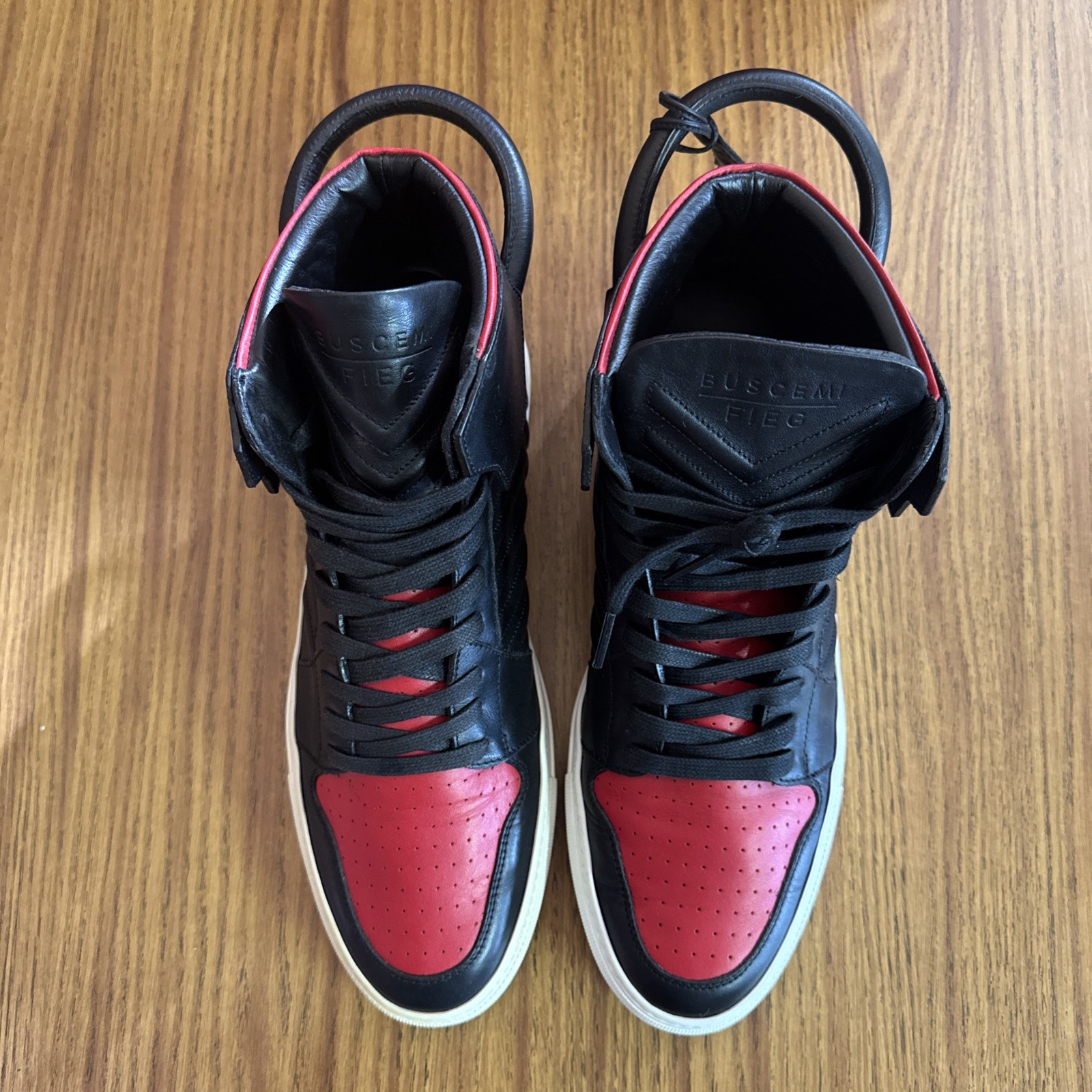 RARE Ronnie Fieg x Buscemi 110MM ‘Bred’ – Size EU 43 US 10 Red/Black Kith Collab