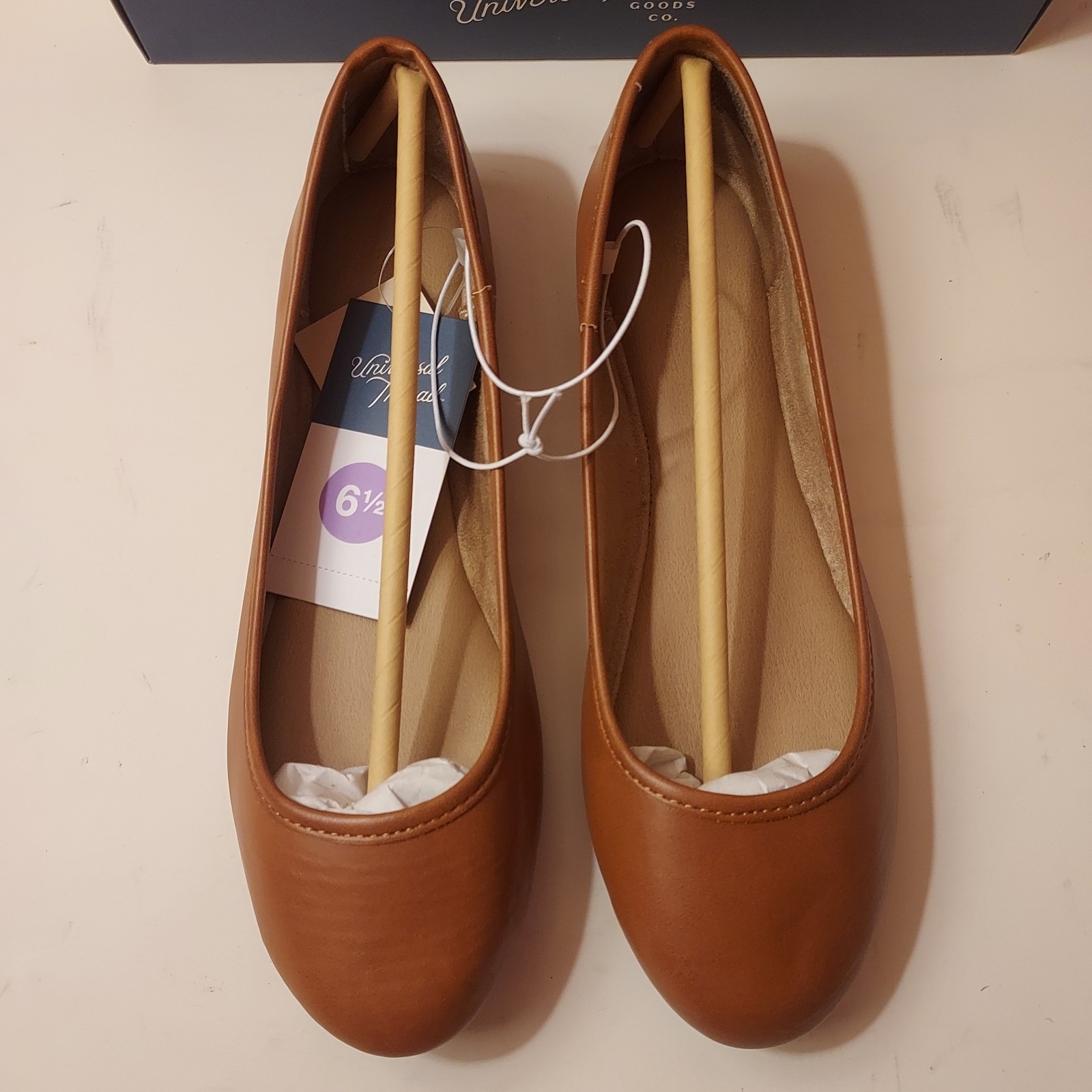 Universal Thread NWT Cognac Brown “Everly” Slip On Flat Loafers Wmn’s Sz 6.5