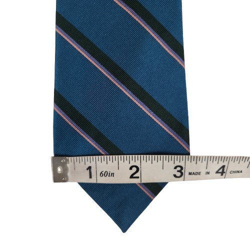 Vtg. Ferrell Reed/Jack Henry Blue Thin Black Pink Purple Stripe Tie 100% Silk