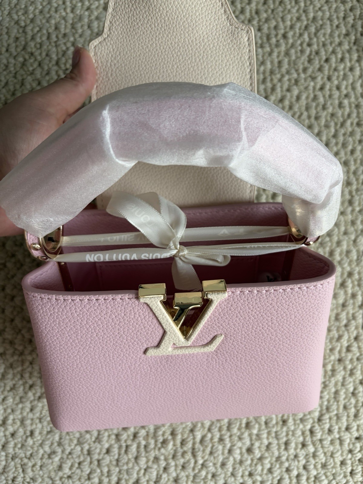 Pink Top Handle Bag Detachable Strap, Gold-Tone Clasp Small