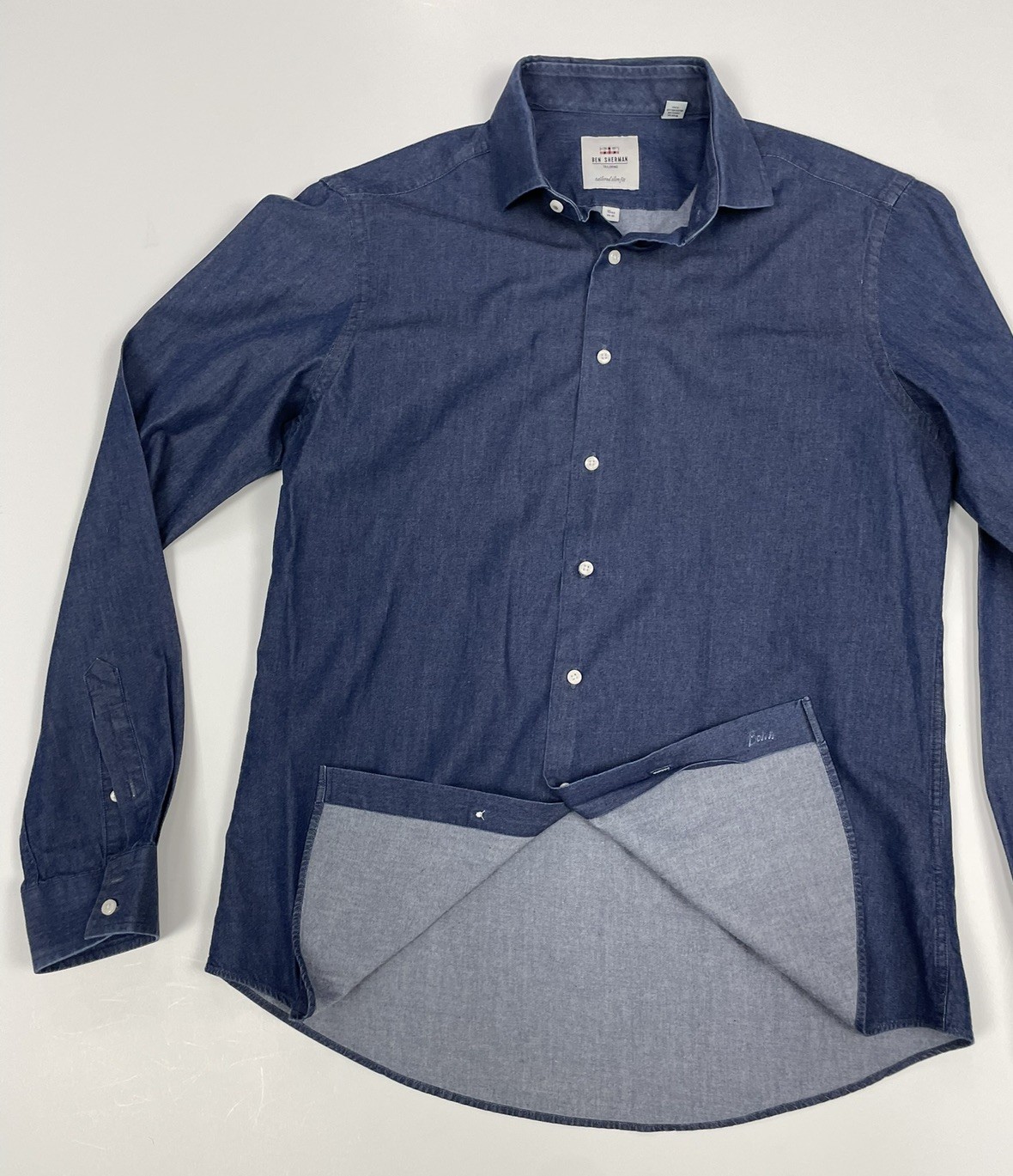 Ben Sherman Men’s 15 1/2, 34/35 Tailored Slim Fit Button Down Long Sleeve Shirt