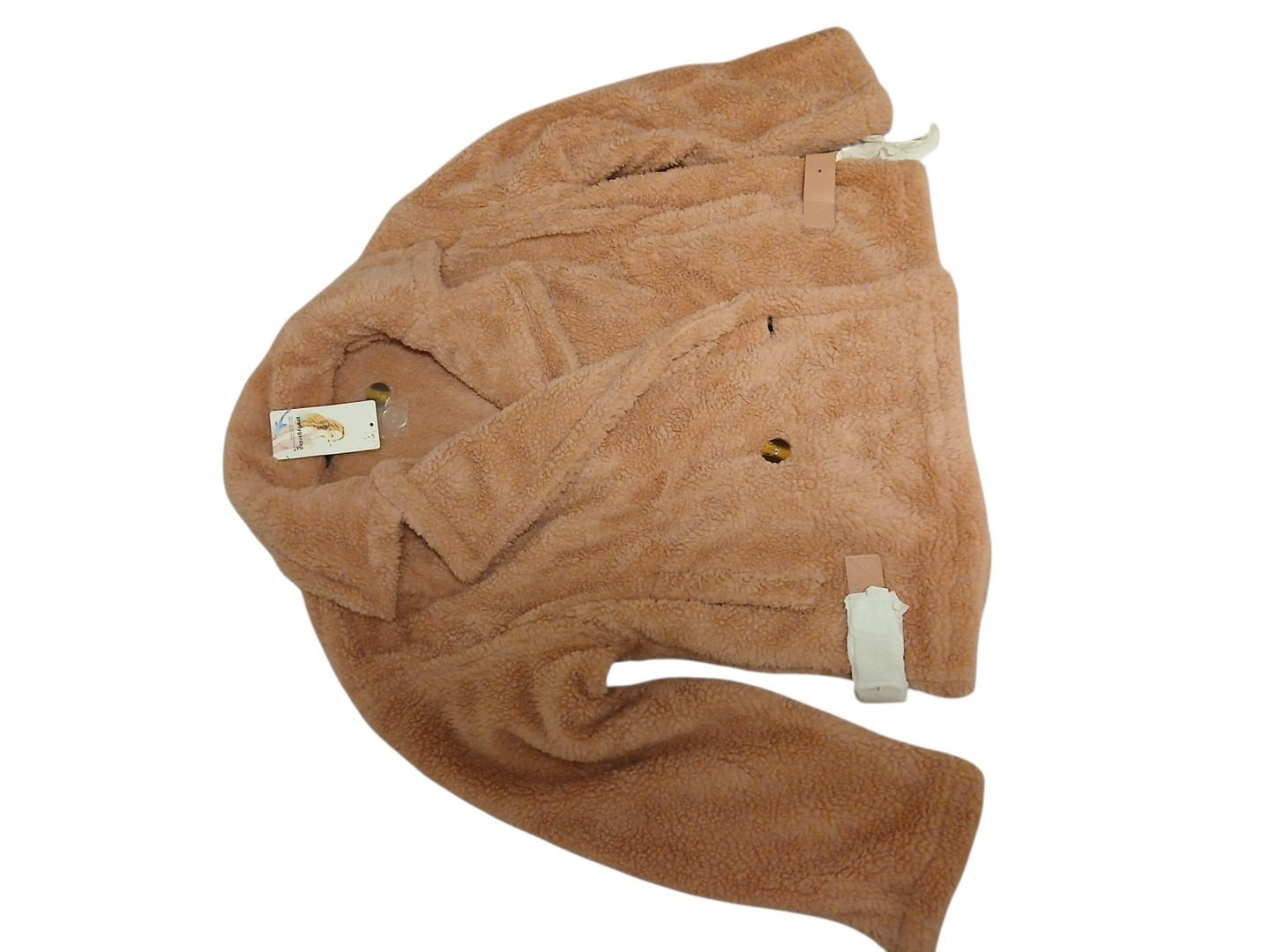 Prettygarden Brown Fleece Basic Coat Button Lined Unisex Baby & Toddler Size M