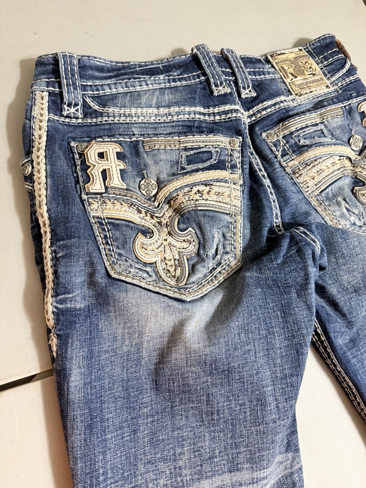 Rock Revival Bradlee Straight Jeans Medium Wash 6-Pocket 34×30