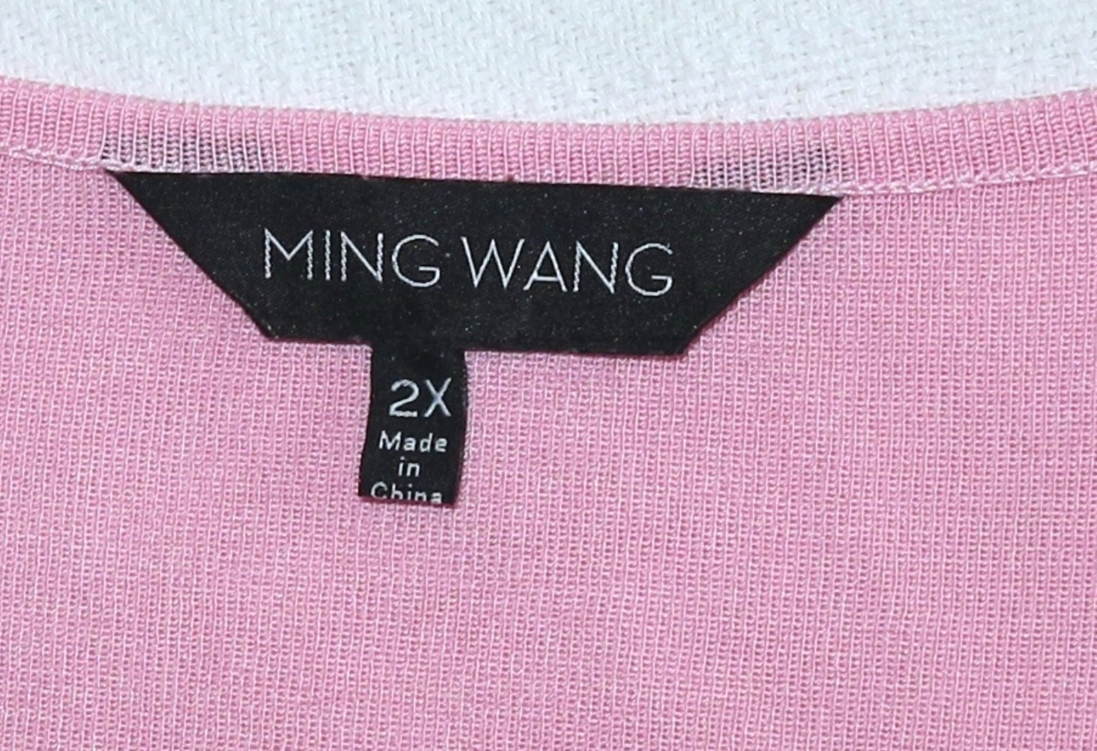 MING WANG Slvlss Pink ScpNck Top Side Slits 50 In Chst 26.5 In Lng Sz 2X EXC