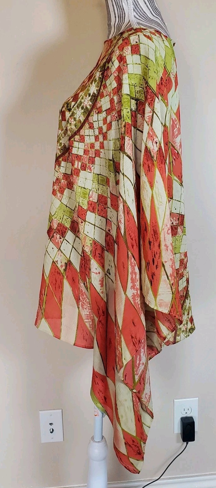 Unique Design Womens Chiffon Sheer Sz 14/16 Summer Cover Up Beach